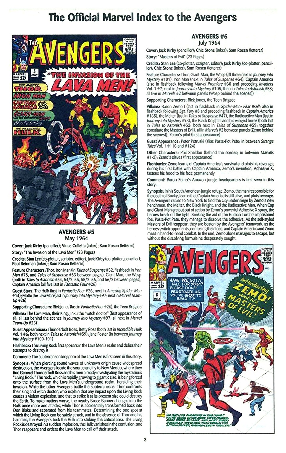 Read online The Official Marvel Index to the Avengers comic -  Issue #1 - 5