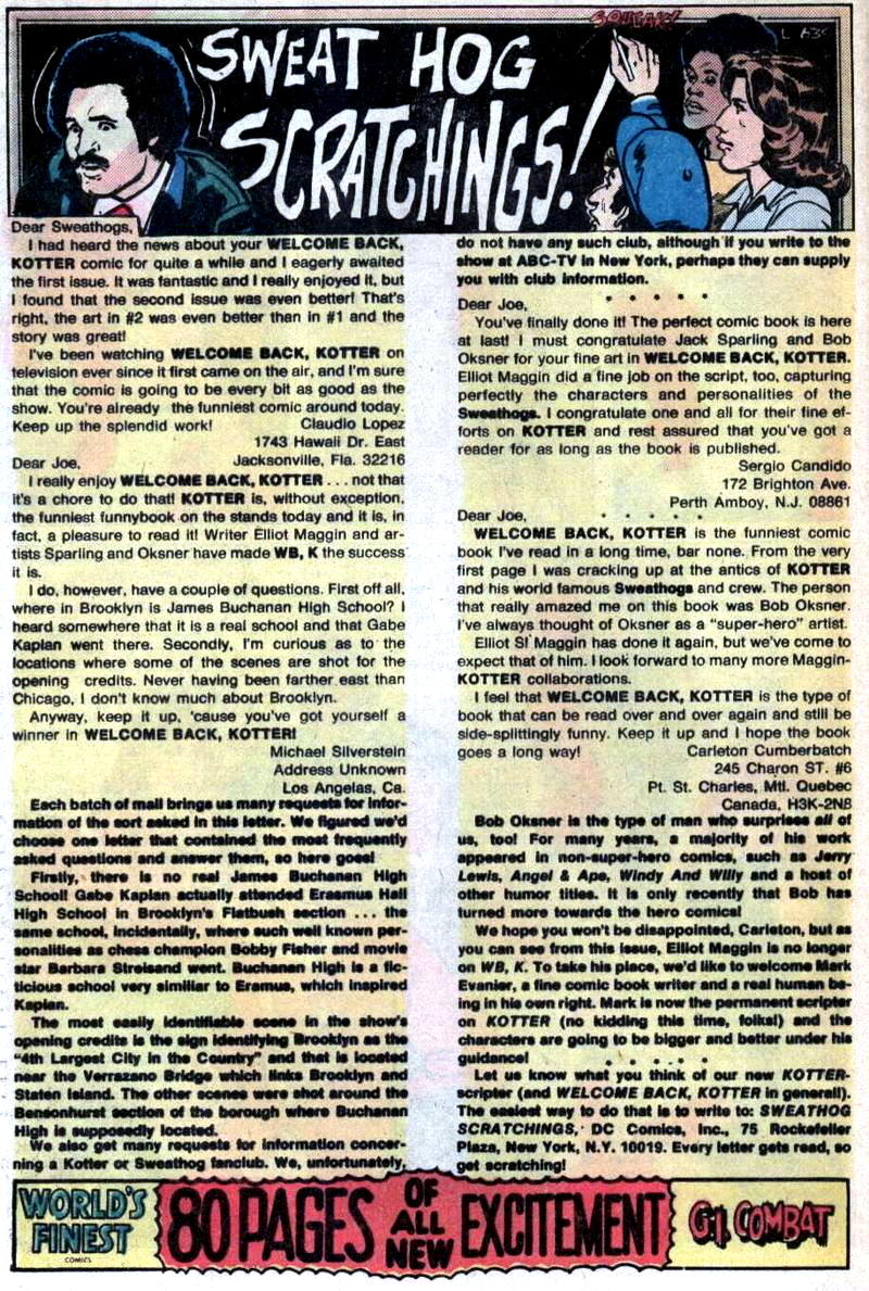 Read online Welcome Back, Kotter comic -  Issue #4 - 19