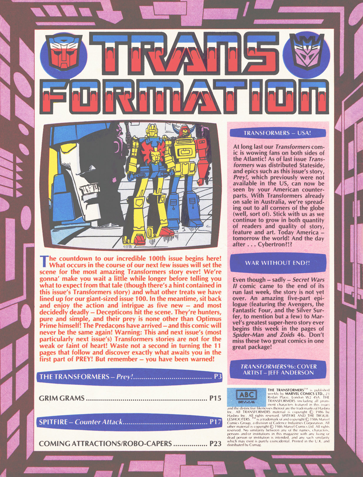 Read online The Transformers (UK) comic -  Issue #96 - 2