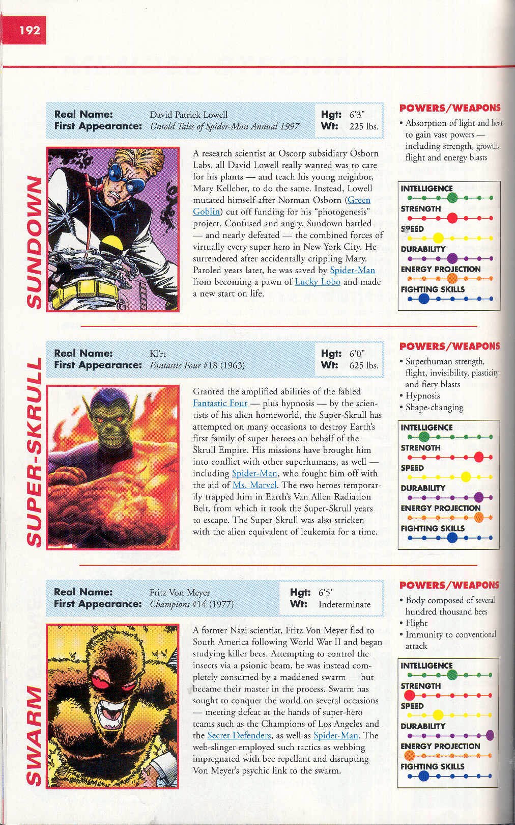Read online Marvel Encyclopedia comic -  Issue # TPB 4 - 191