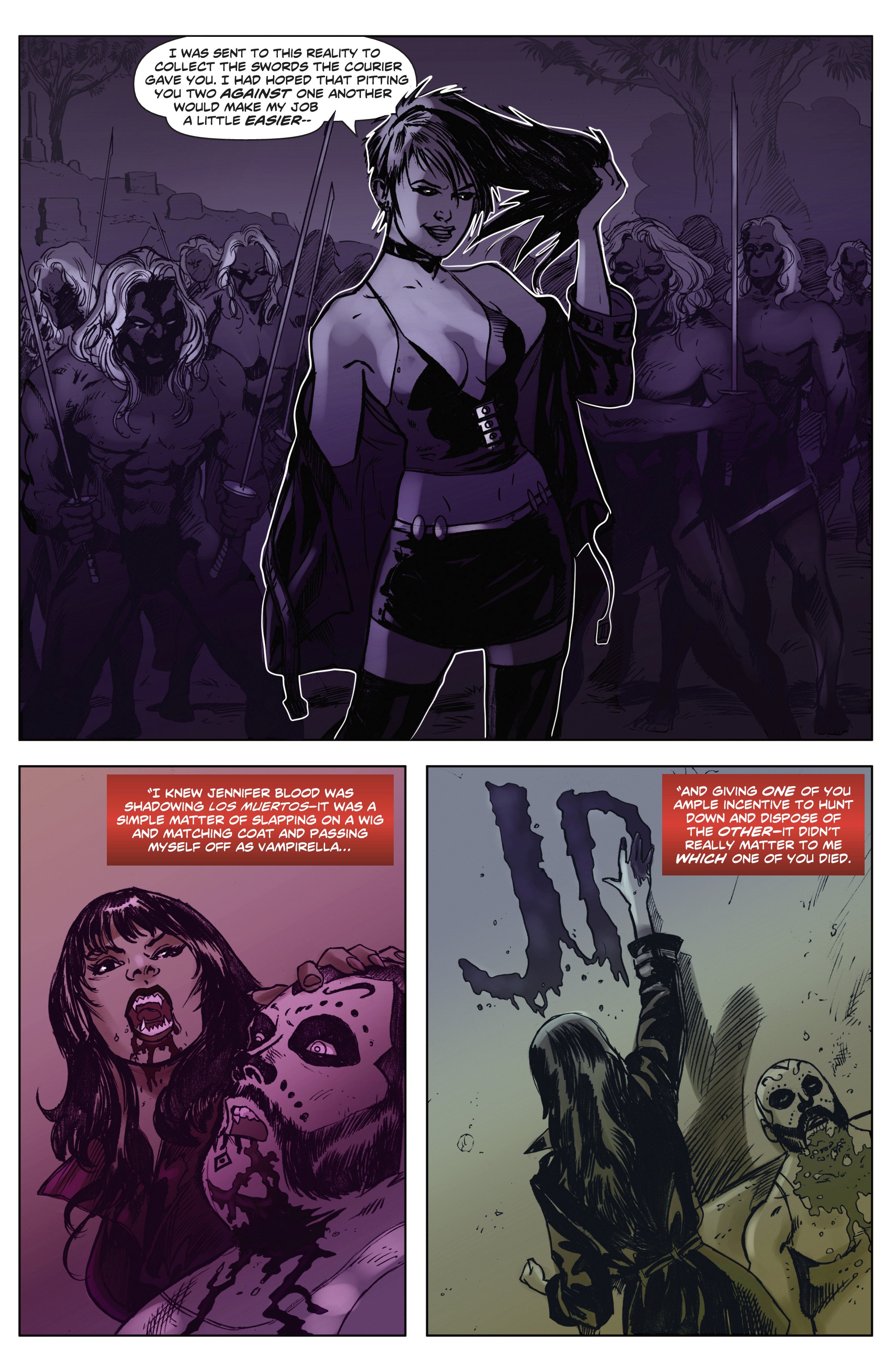 Read online Swords of Sorrow: Vampirella & Jennifer Blood comic -  Issue #4 - 4
