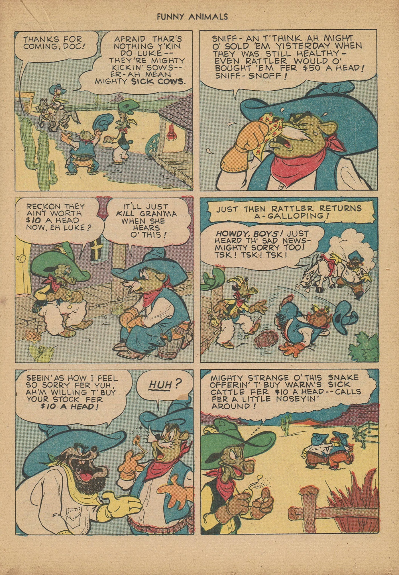 Read online Fawcett's Funny Animals comic -  Issue #14 - 35