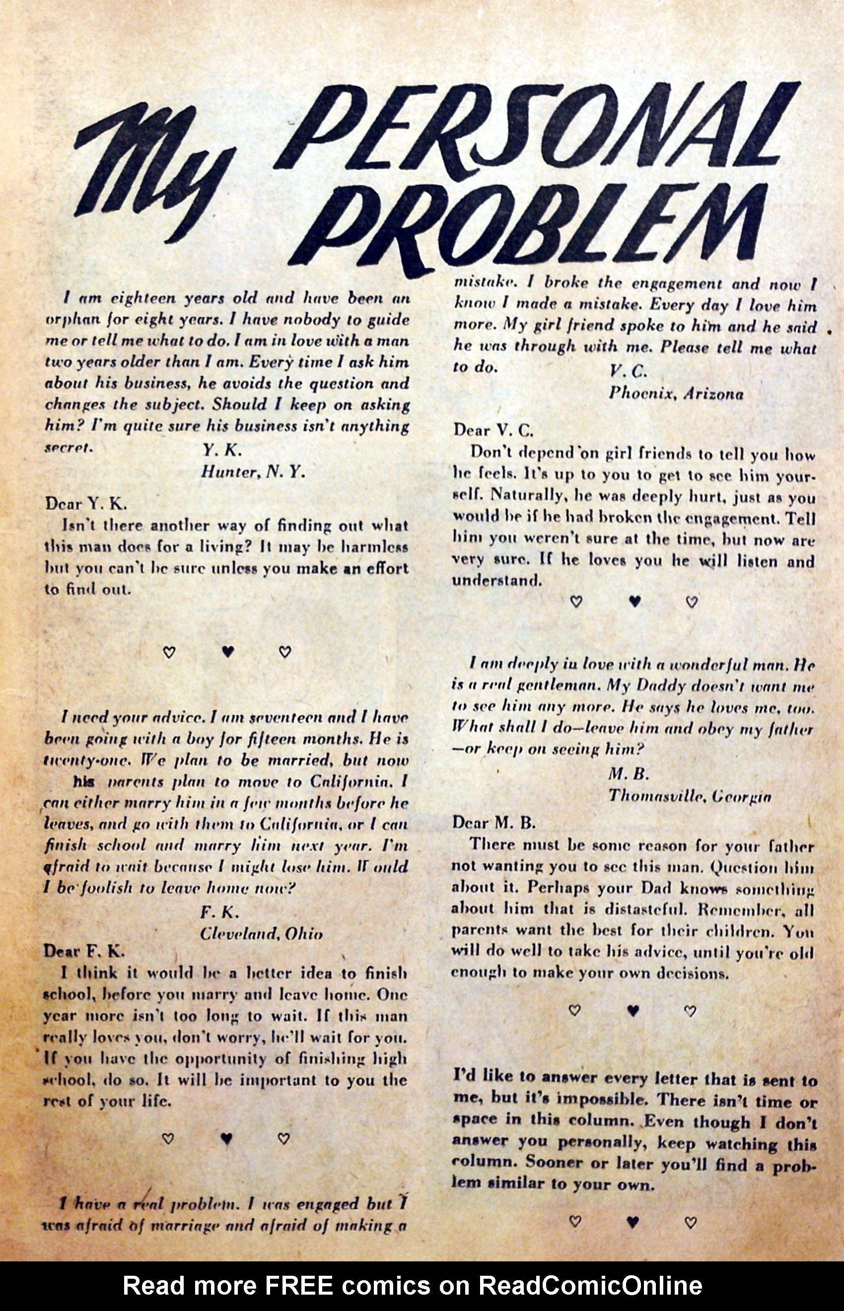 Read online My Personal Problem (1957) comic -  Issue #2 - 13