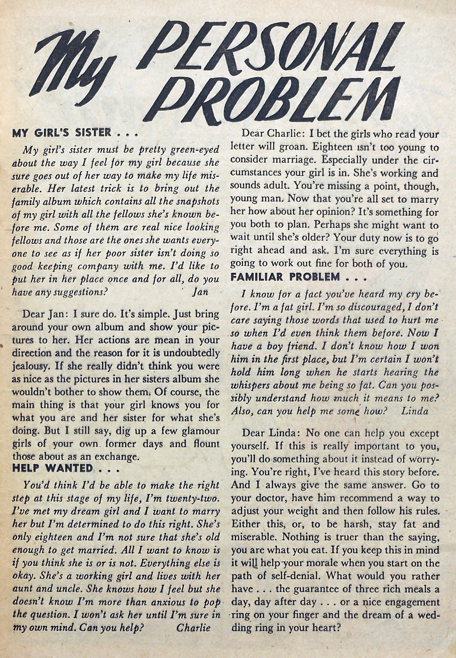 Read online My Personal Problem (1955) comic -  Issue #3 - 11