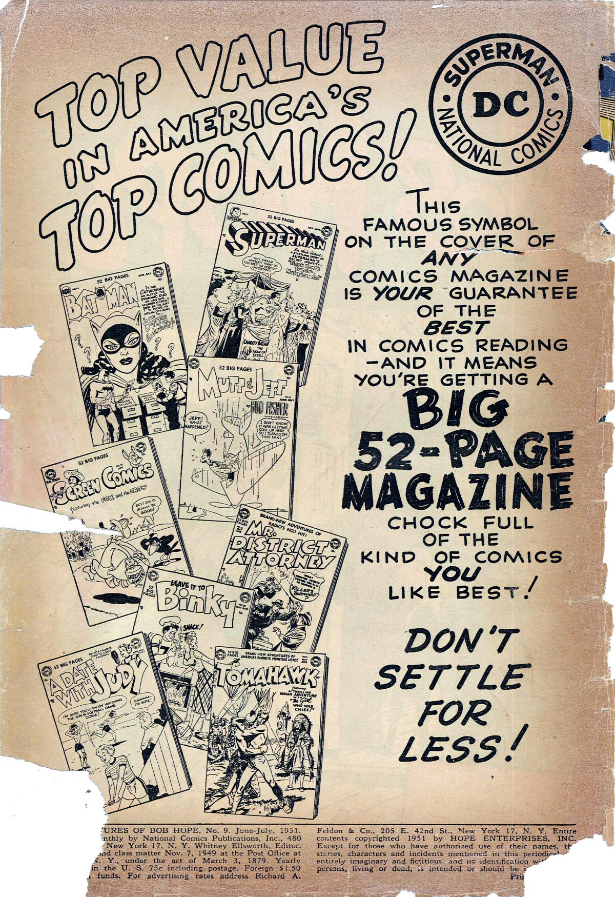 Read online The Adventures of Bob Hope comic -  Issue #9 - 4