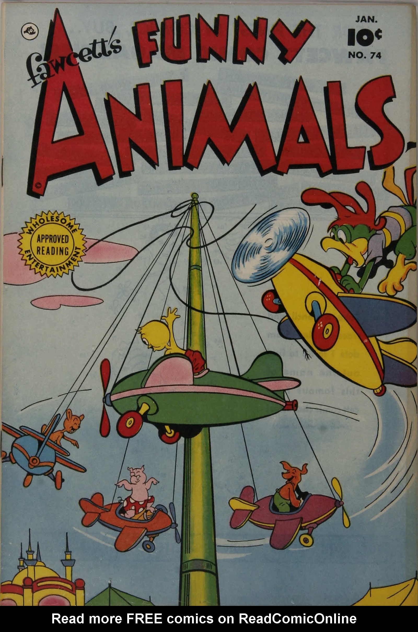 Read online Fawcett's Funny Animals comic -  Issue #74 - 1