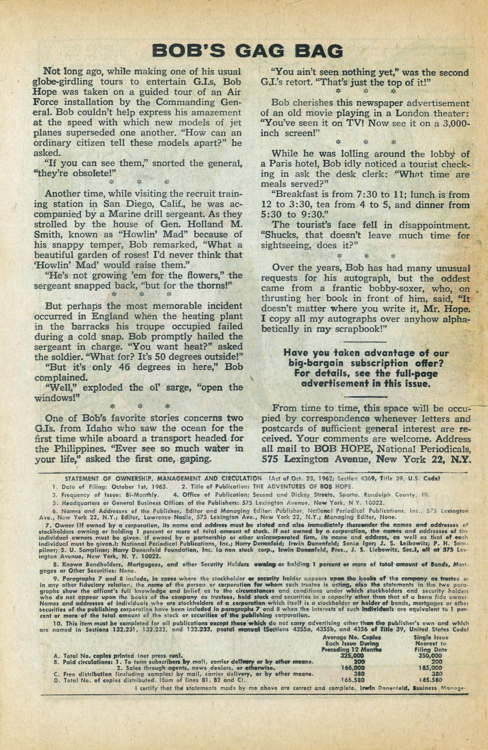 Read online The Adventures of Bob Hope comic -  Issue #88 - 22