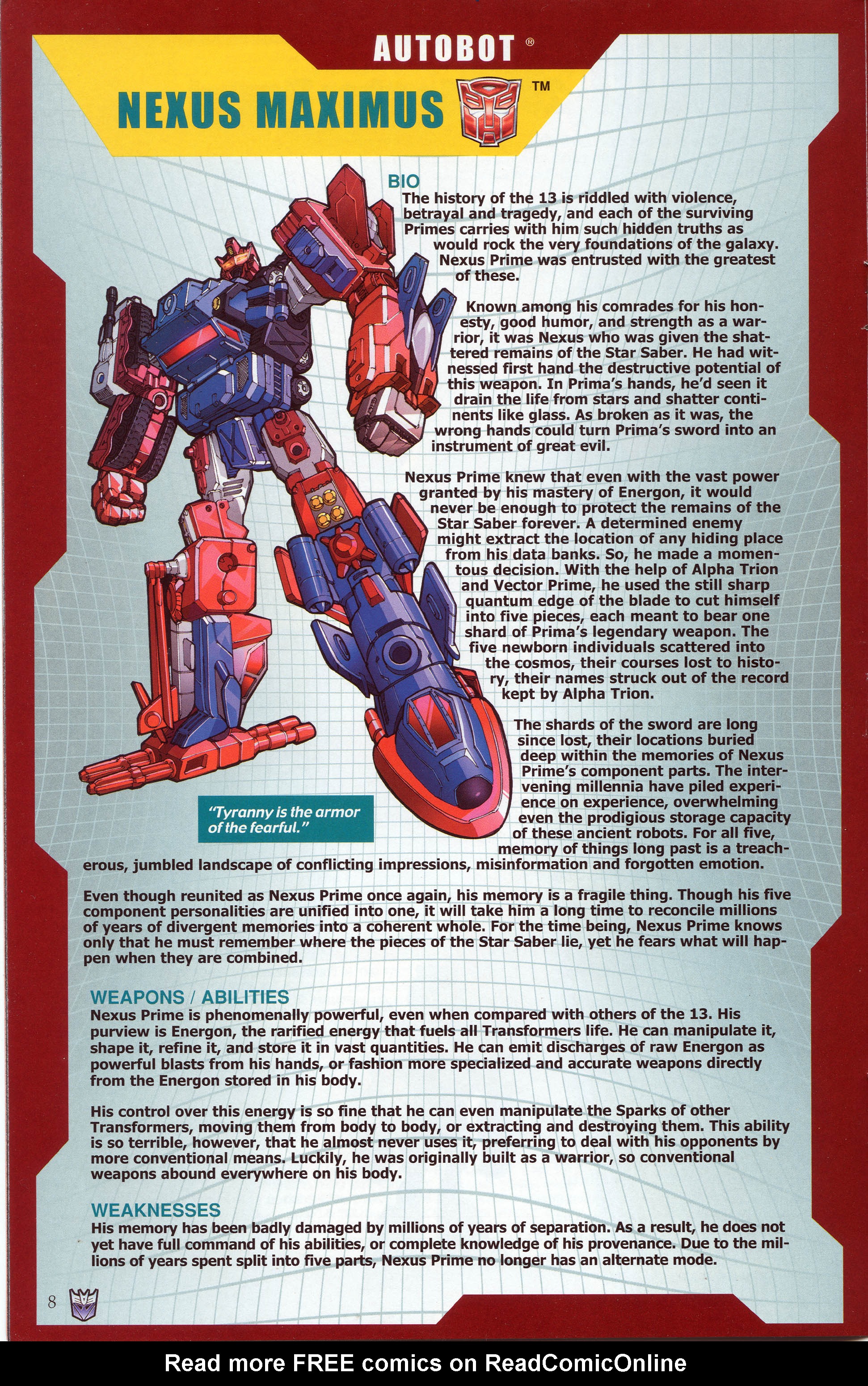 Read online Transformers: Collectors' Club comic -  Issue #30 - 8