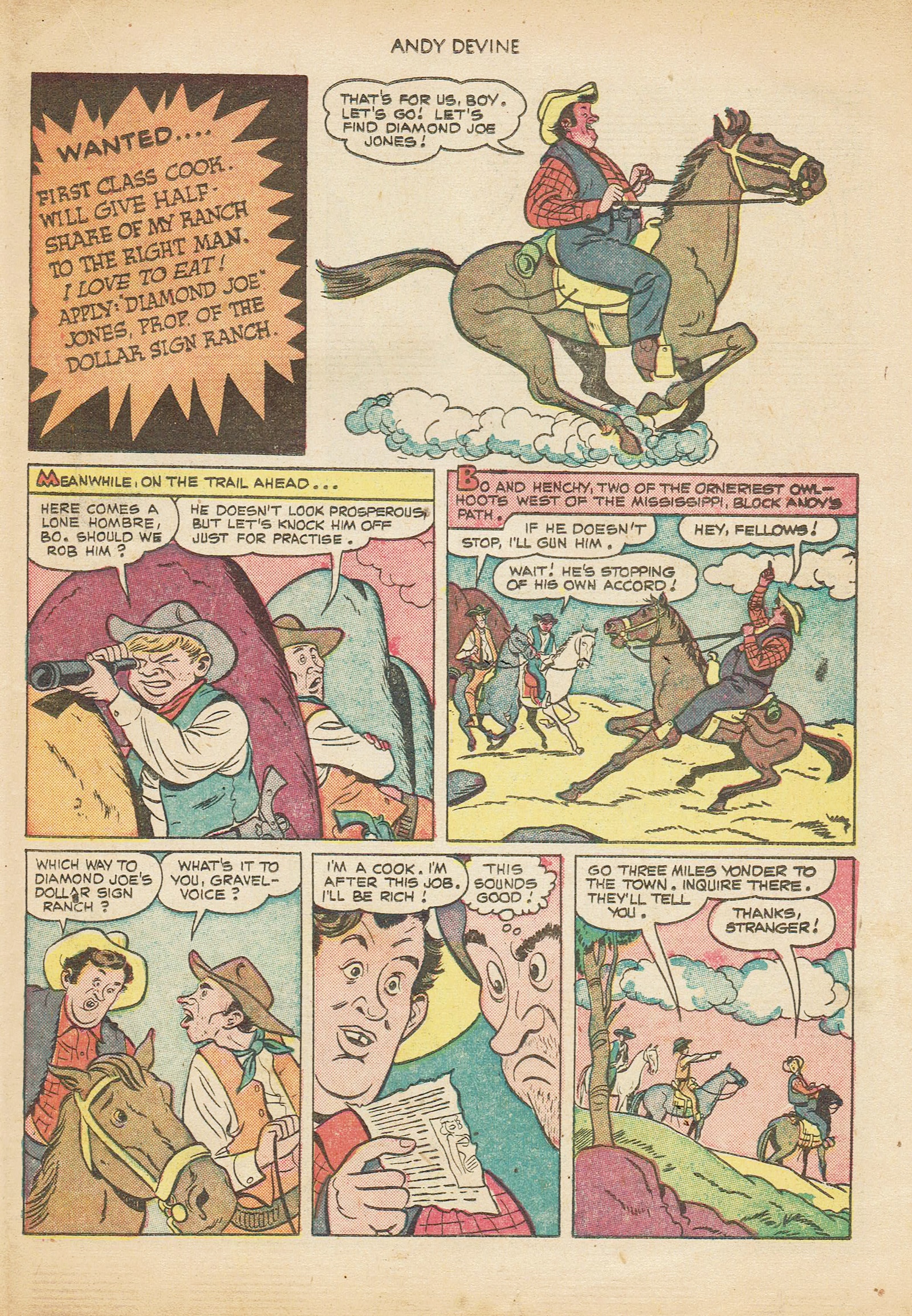 Read online Andy Devine Western comic -  Issue #2 - 19