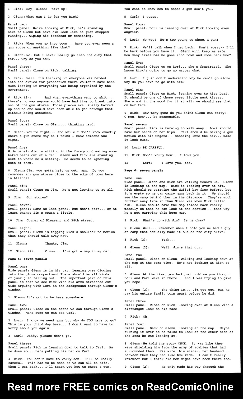 Read online The Walking Dead comic -  Issue # _Script Book 01 - 24