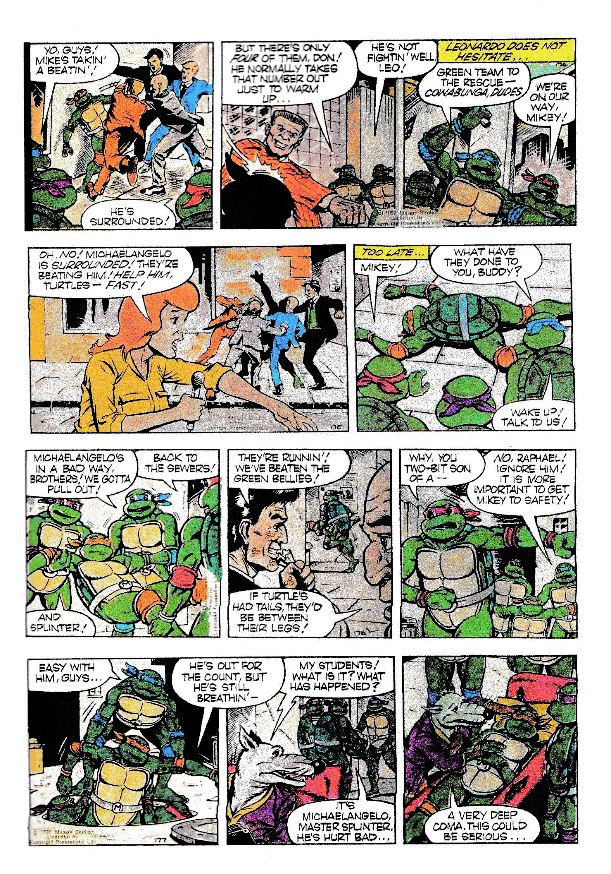 Read online Teenage Mutant Ninja Turtles: Complete Newspaper Daily Comic Strip Collection comic -  Issue # TPB 1 - 52