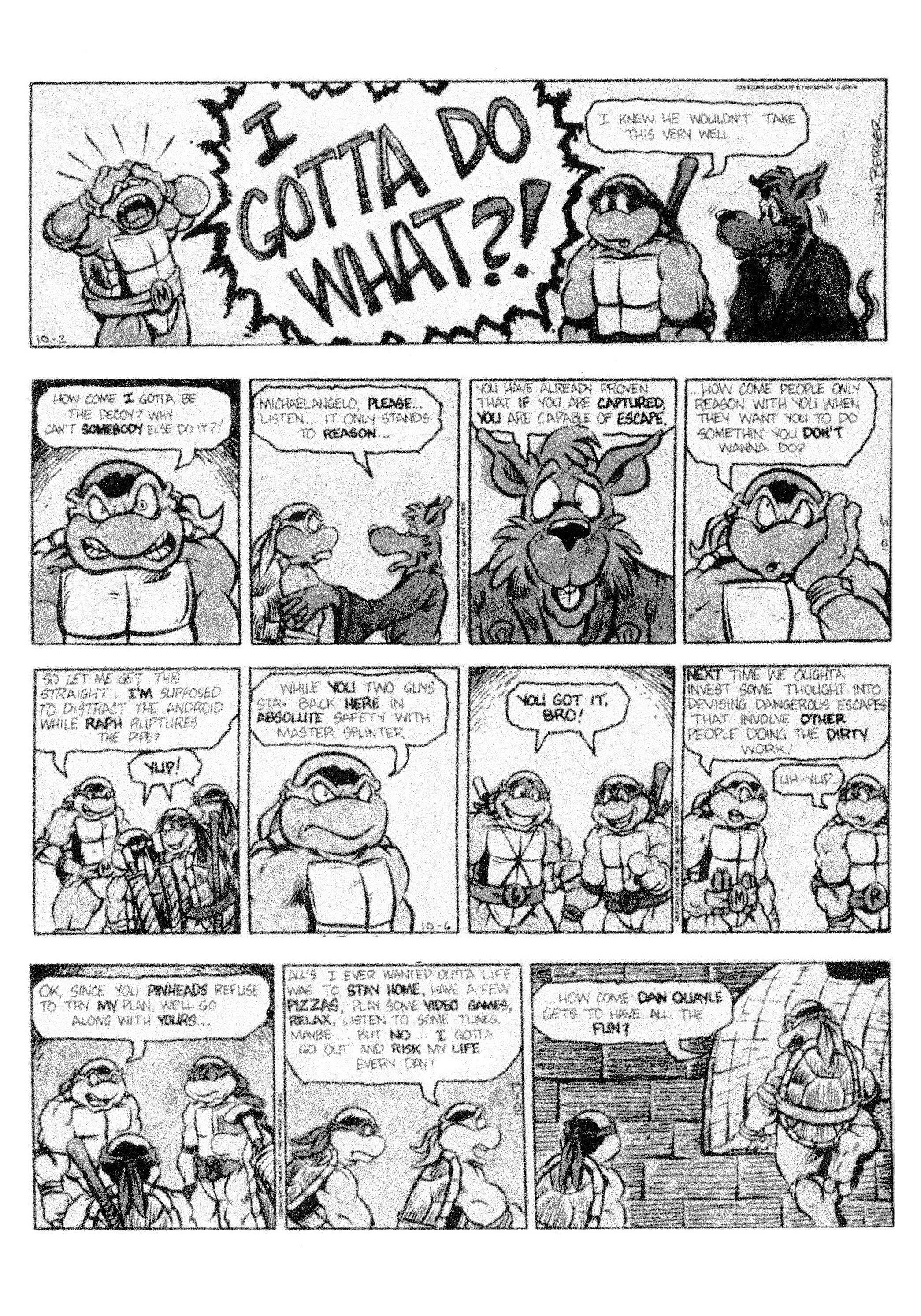 Read online Teenage Mutant Ninja Turtles: Complete Newspaper Daily Comic Strip Collection comic -  Issue # TPB 2 (Part 2) - 35