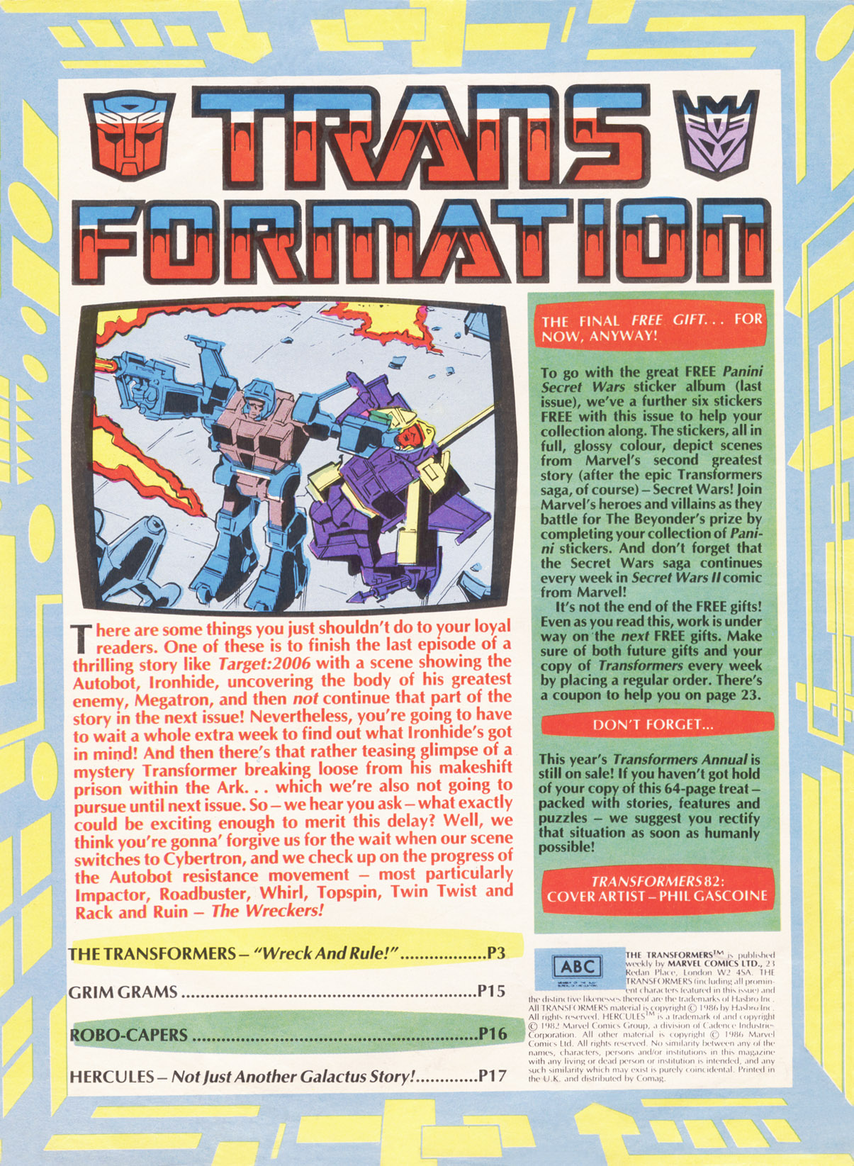 Read online The Transformers (UK) comic -  Issue #82 - 2