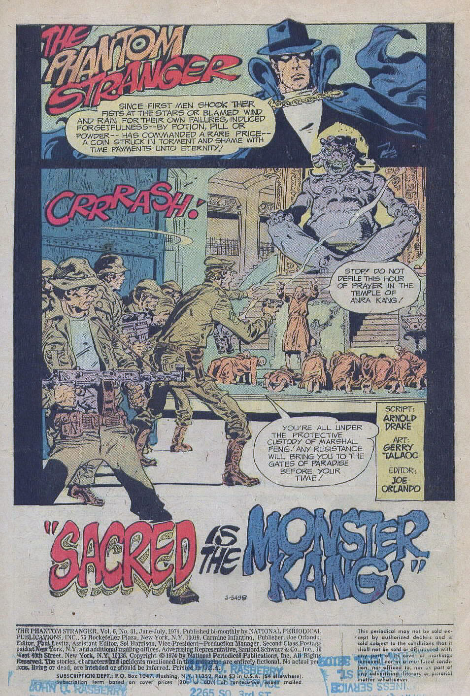 Read online The Phantom Stranger (1969) comic -  Issue #31 - 2