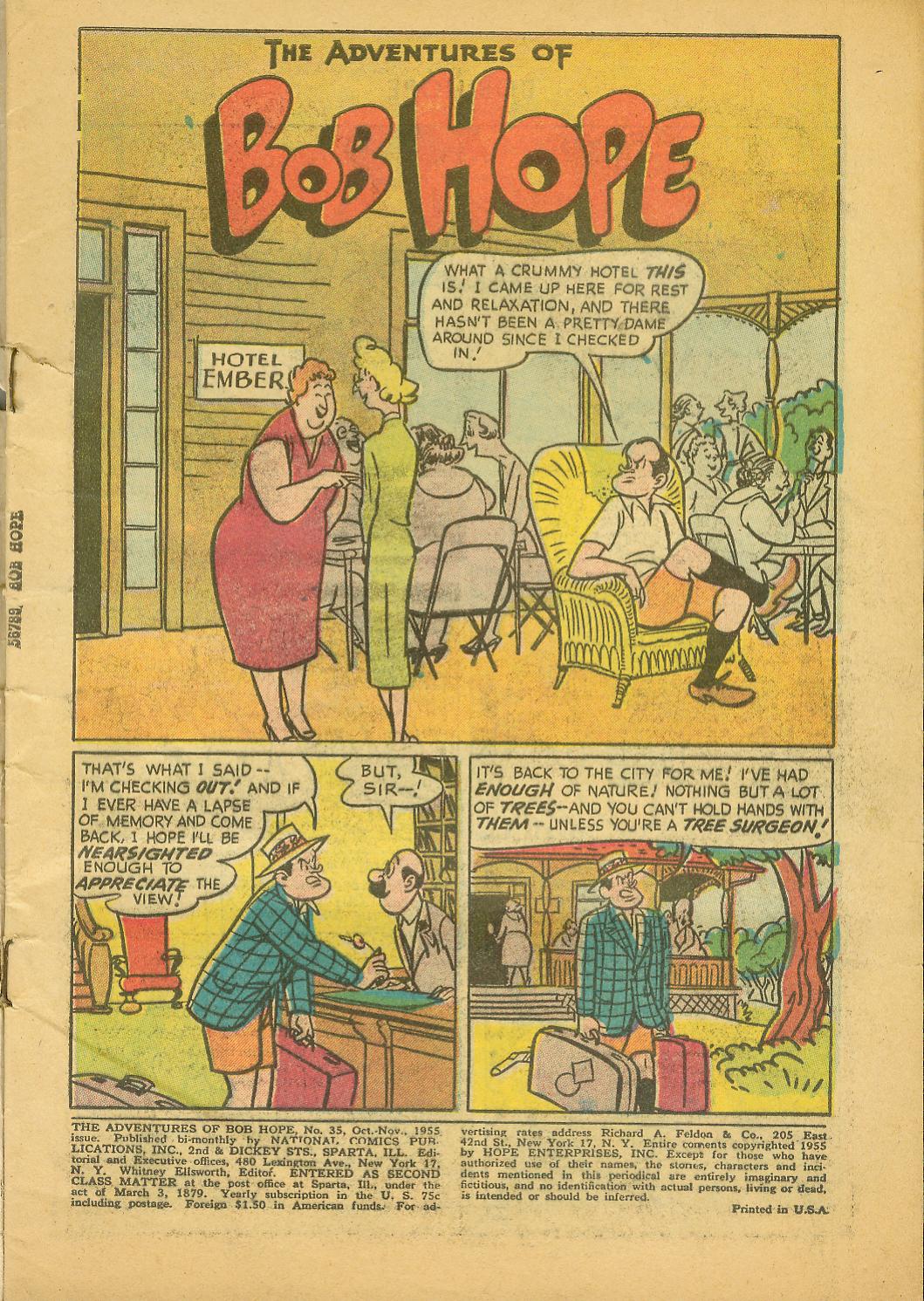 Read online The Adventures of Bob Hope comic -  Issue #35 - 3