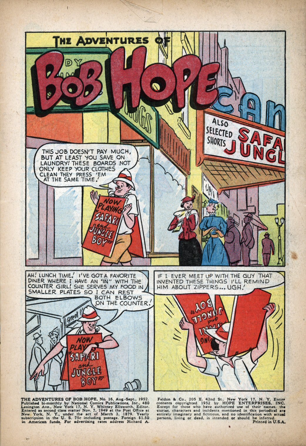 Read online The Adventures of Bob Hope comic -  Issue #16 - 3
