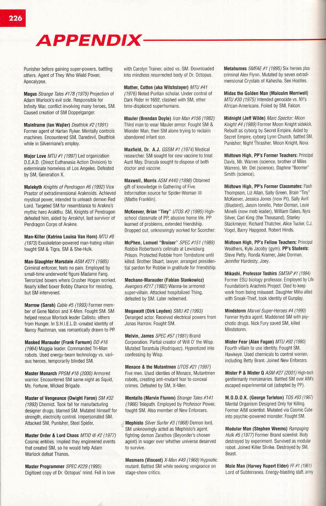 Read online Marvel Encyclopedia comic -  Issue # TPB 4 - 225