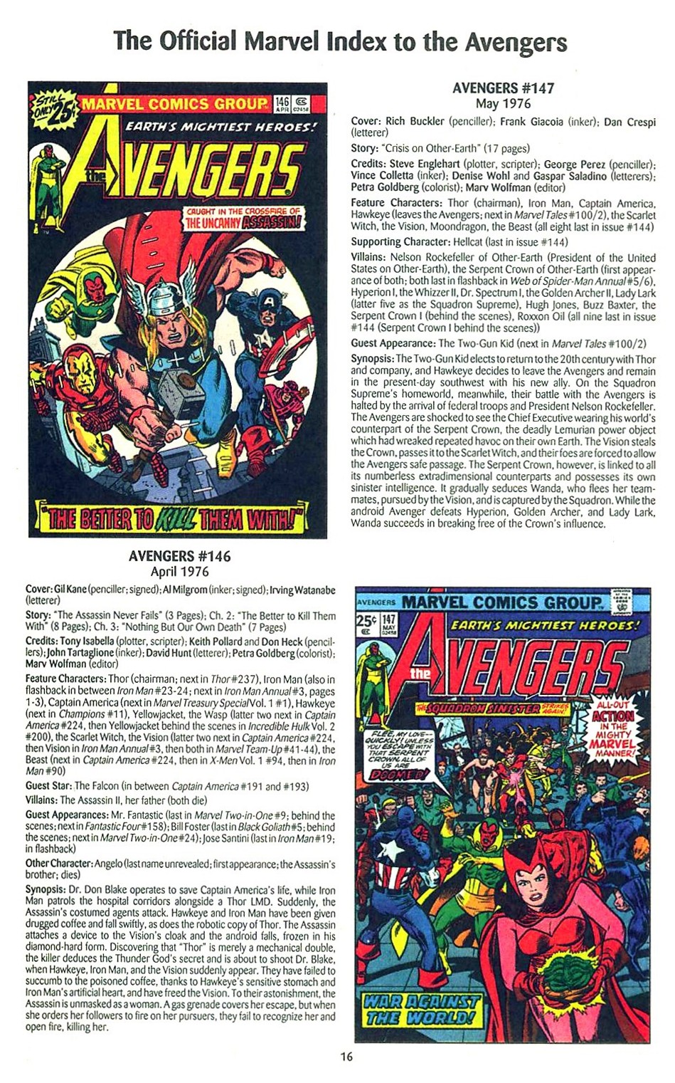 Read online The Official Marvel Index to the Avengers comic -  Issue #3 - 18