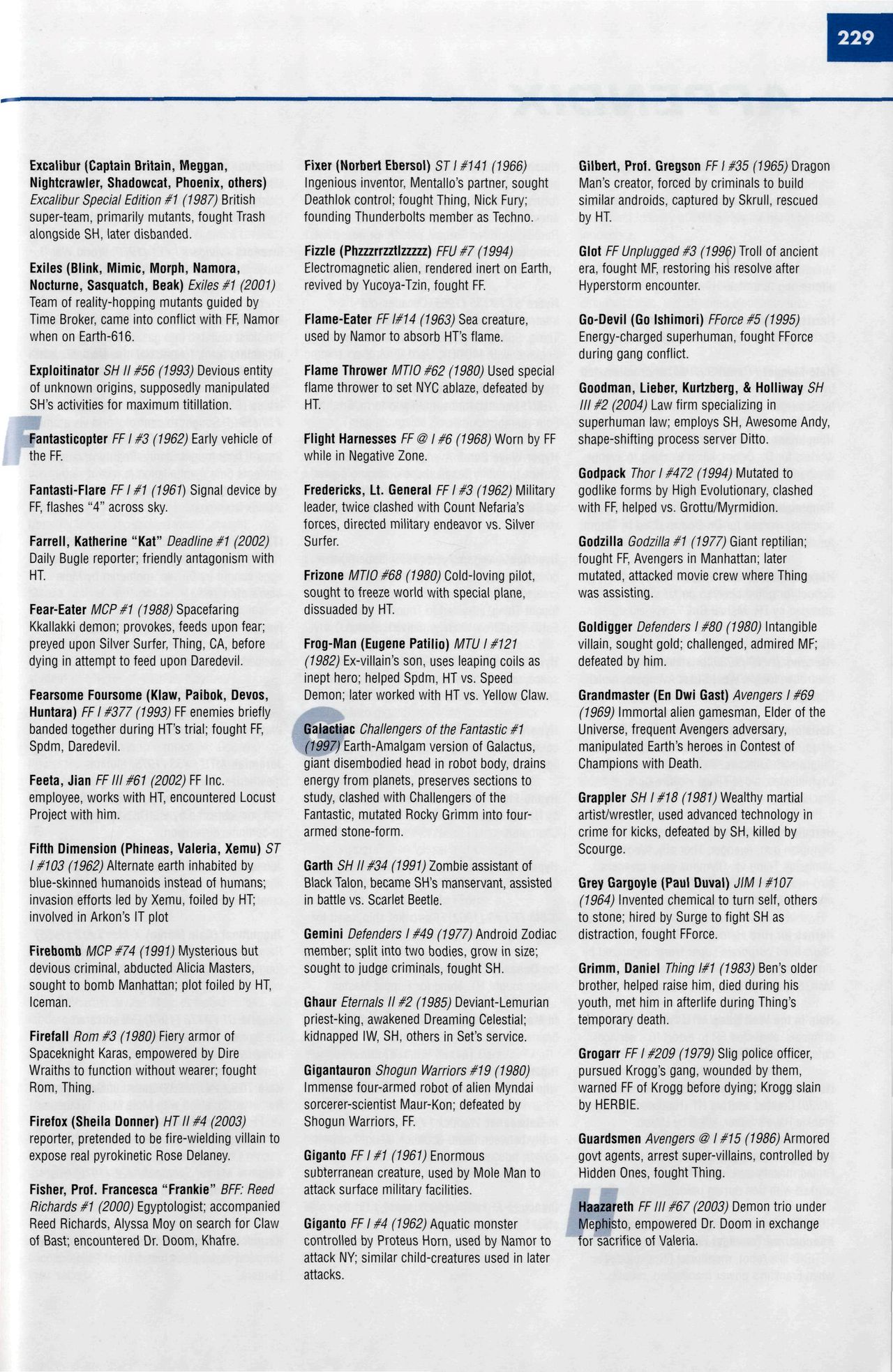 Read online Marvel Encyclopedia comic -  Issue # TPB 6 - 232