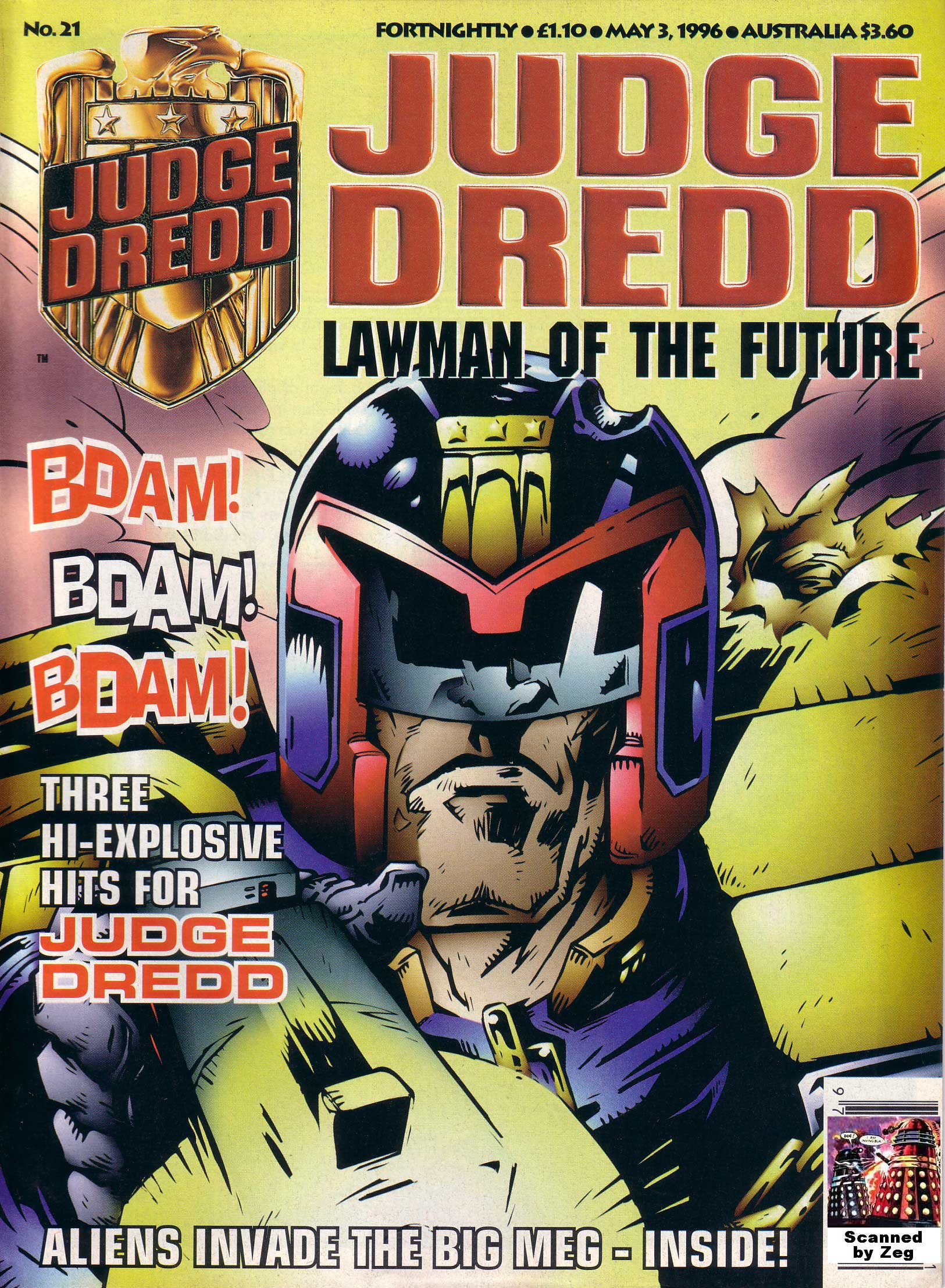 Read online Judge Dredd Lawman of the Future comic -  Issue #21 - 1