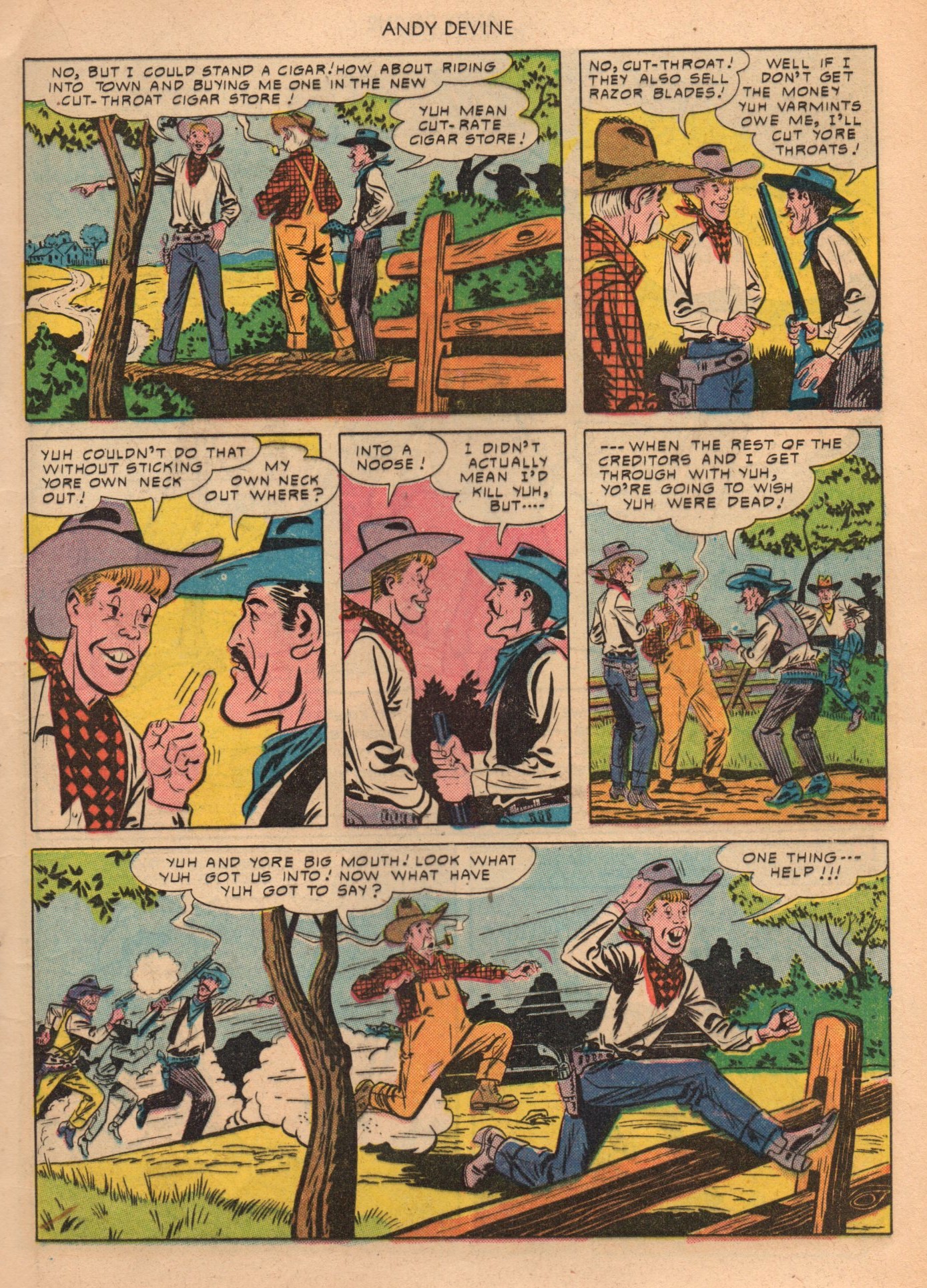 Read online Andy Devine Western comic -  Issue #1 - 17