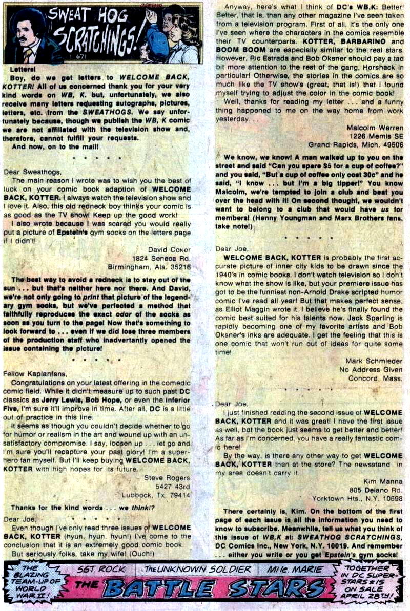 Read online Welcome Back, Kotter comic -  Issue #5 - 19