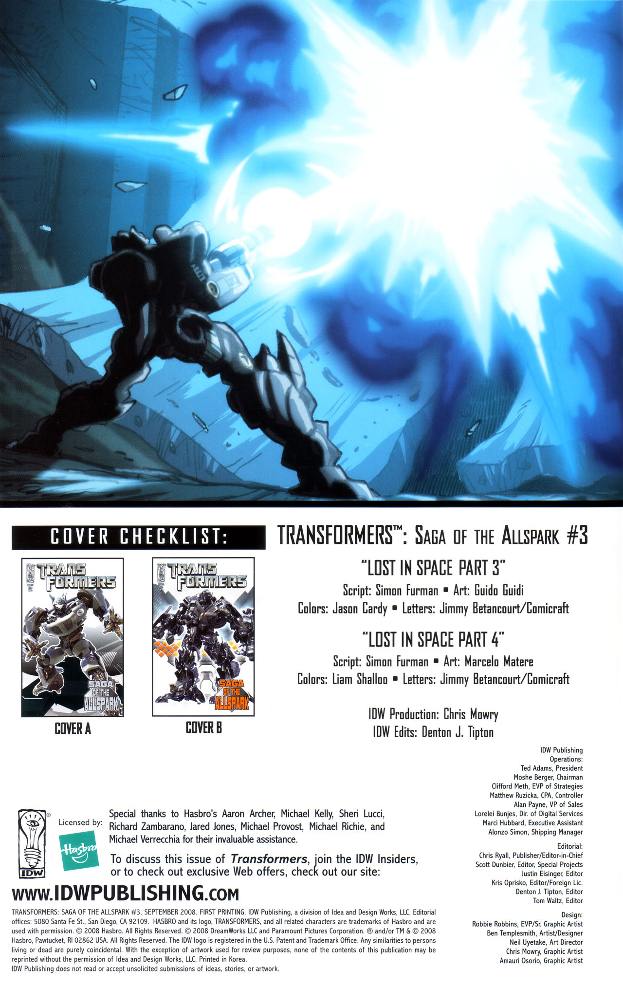 Read online Transformers: Saga of the Allspark comic -  Issue #3 - 3