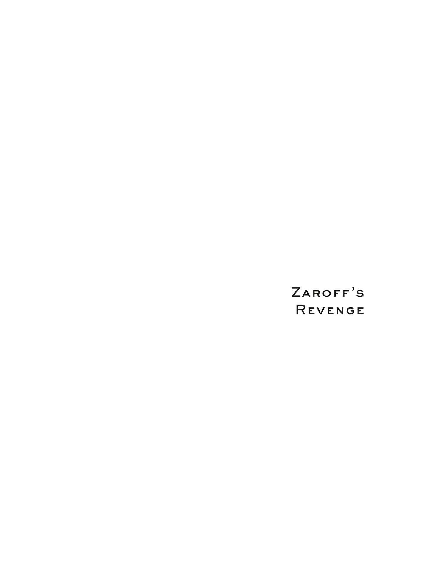 Read online Zaroff comic -  Issue # TPB 2 - 3