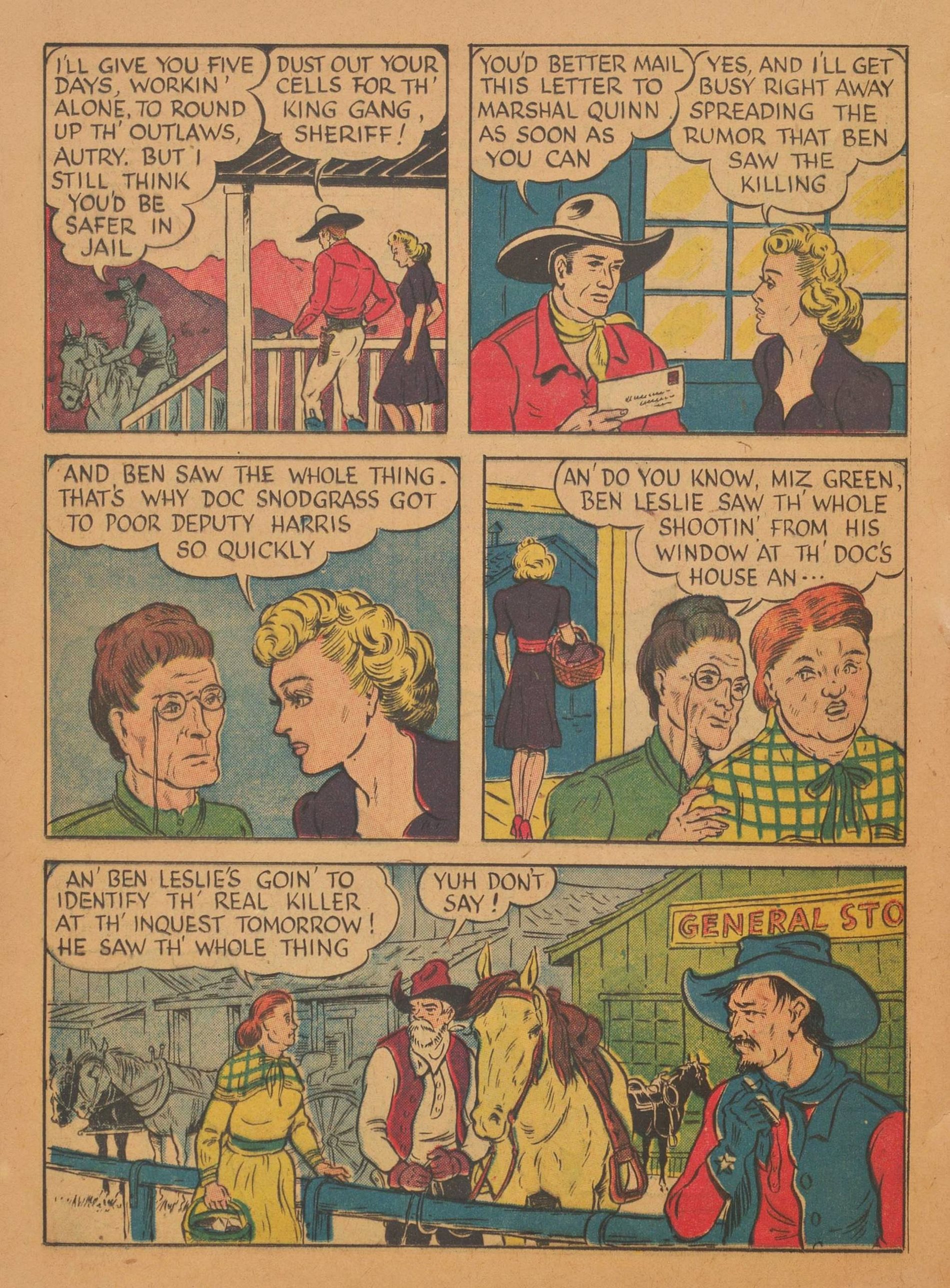 Read online Gene Autry Comics comic -  Issue #6 - 38
