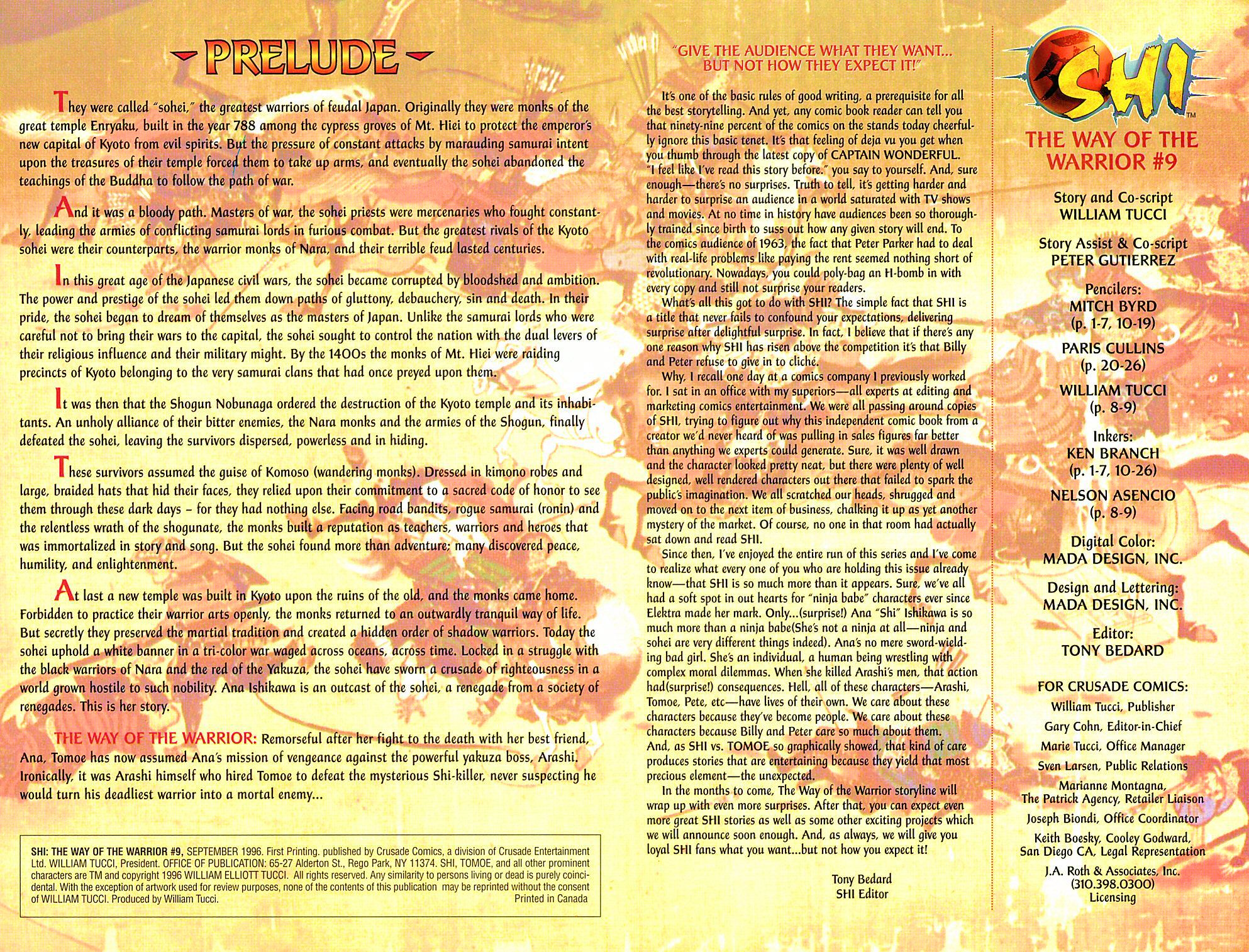 Read online Shi: The Way of the Warrior comic -  Issue #9 - 2