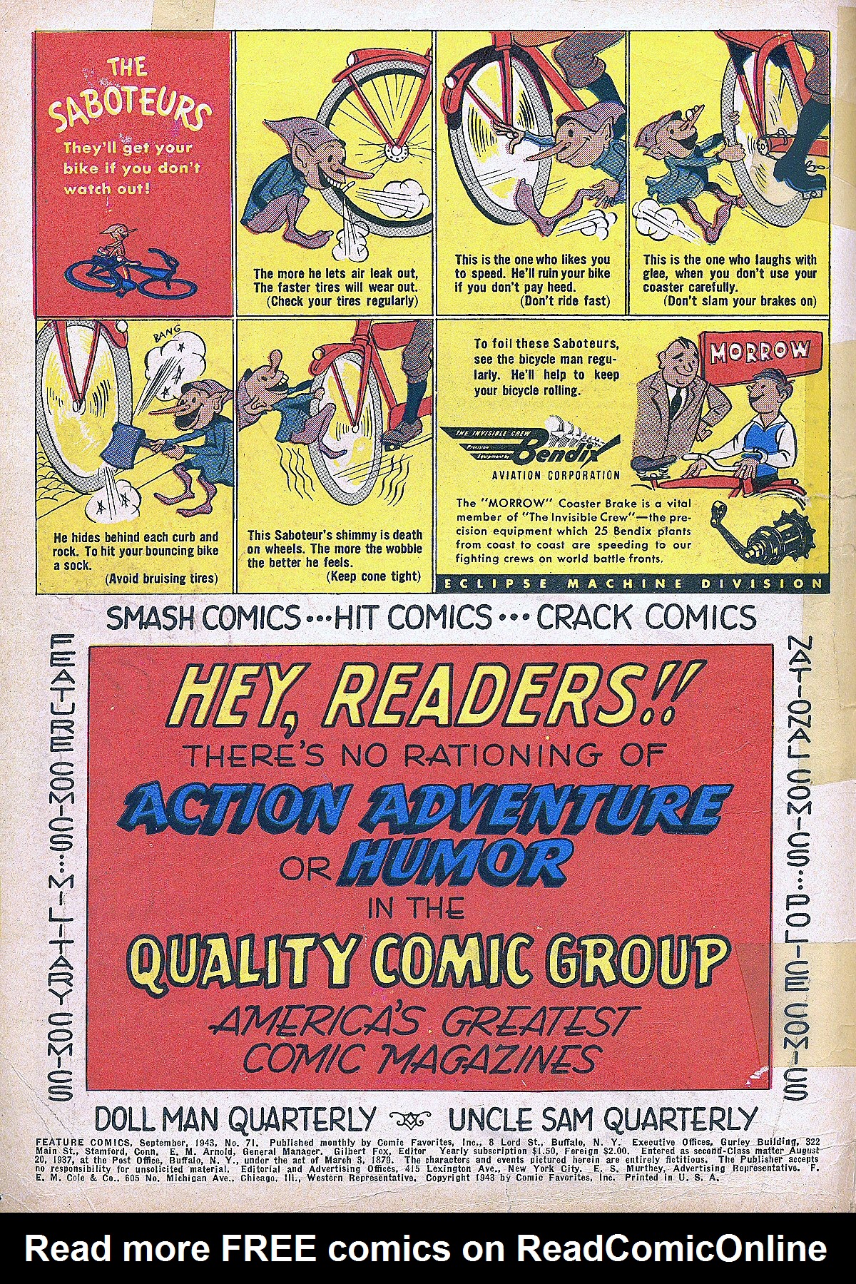 Read online Feature Comics comic -  Issue #71 - 2