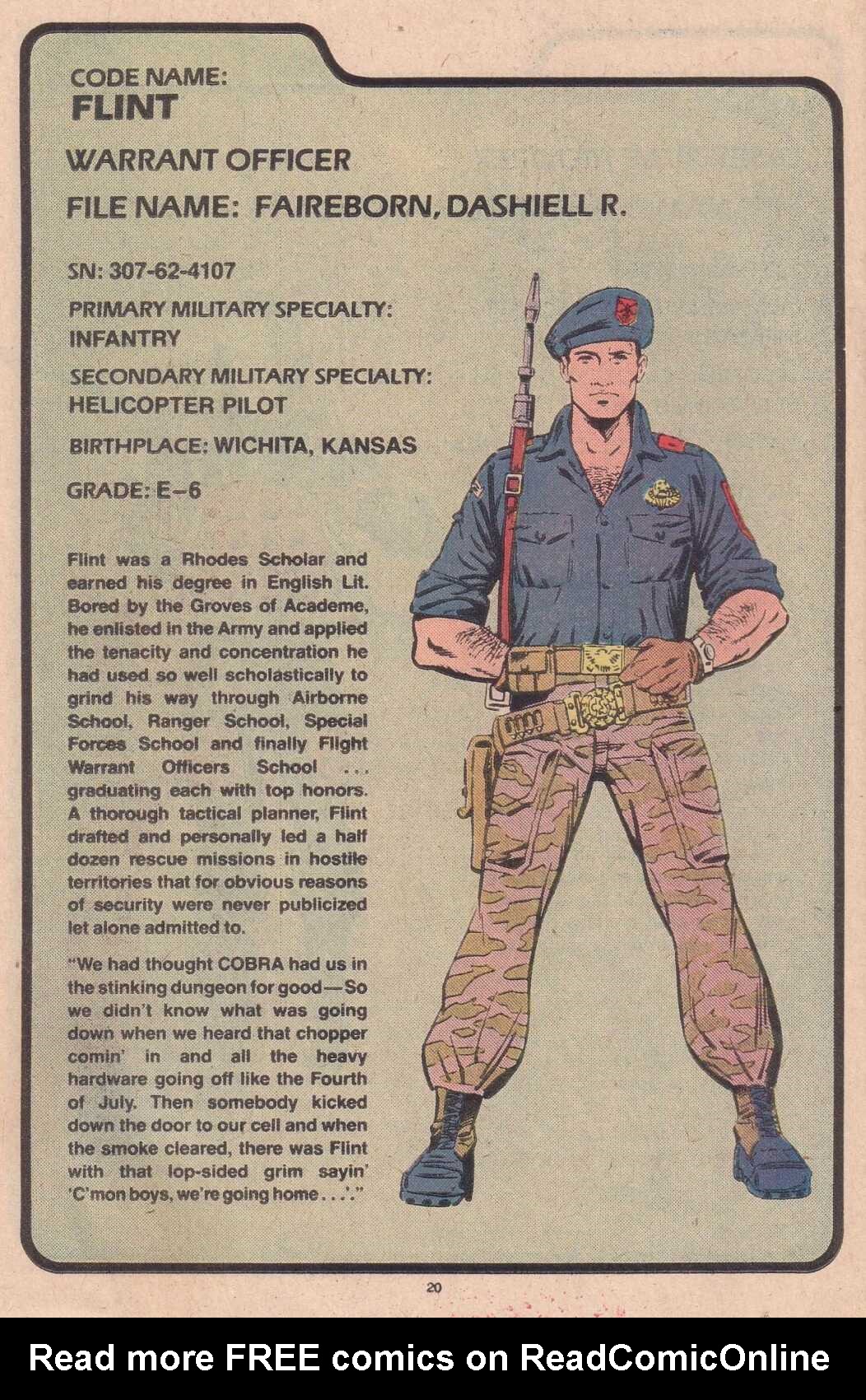 Read online The G.I. Joe Order of Battle comic -  Issue #1 - 22