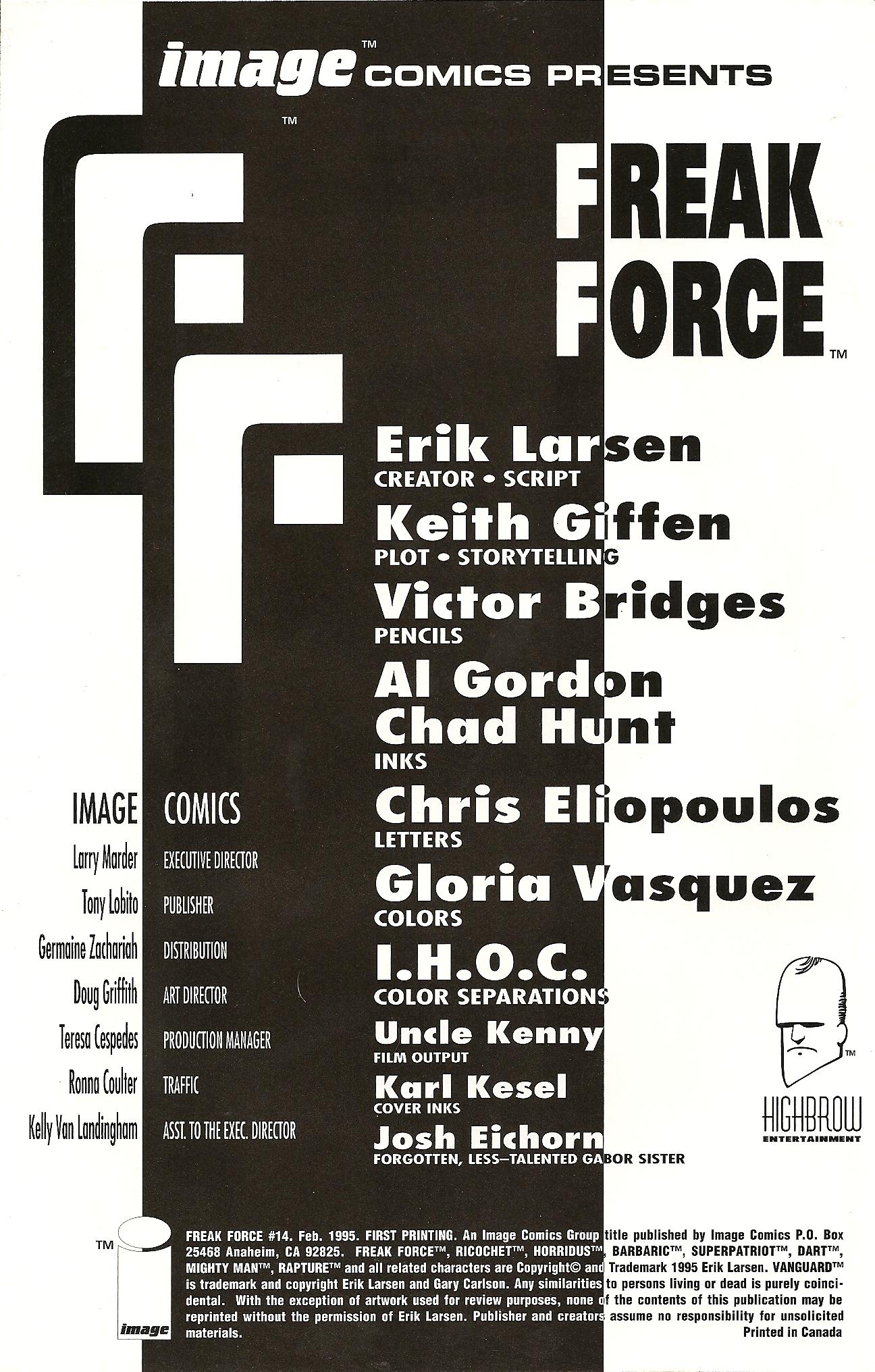 Read online Freak Force (1993) comic -  Issue #14 - 3