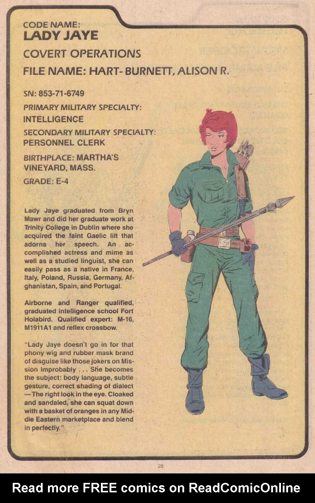 Read online The G.I. Joe Order of Battle comic -  Issue #1 - 30