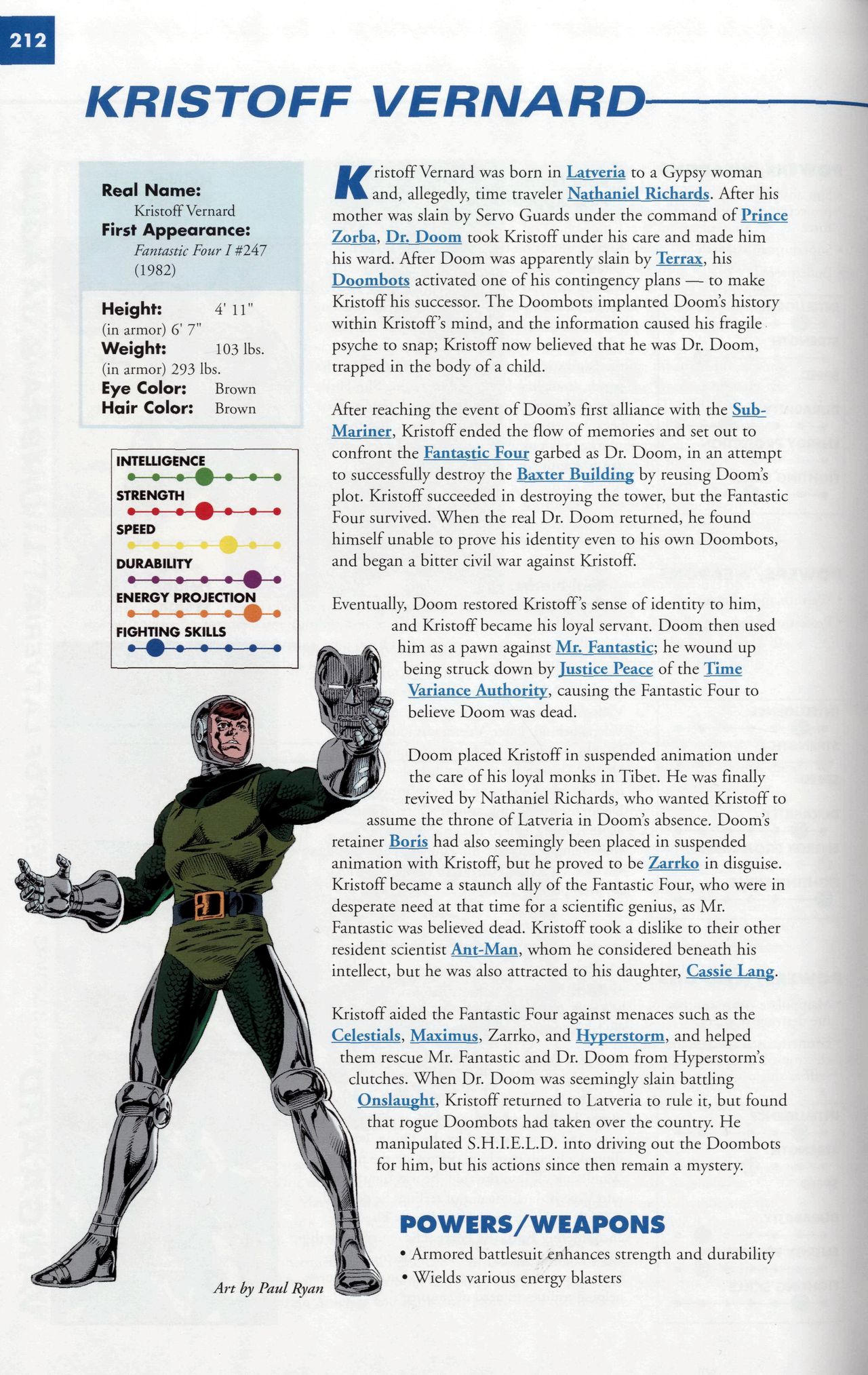 Read online Marvel Encyclopedia comic -  Issue # TPB 6 - 215