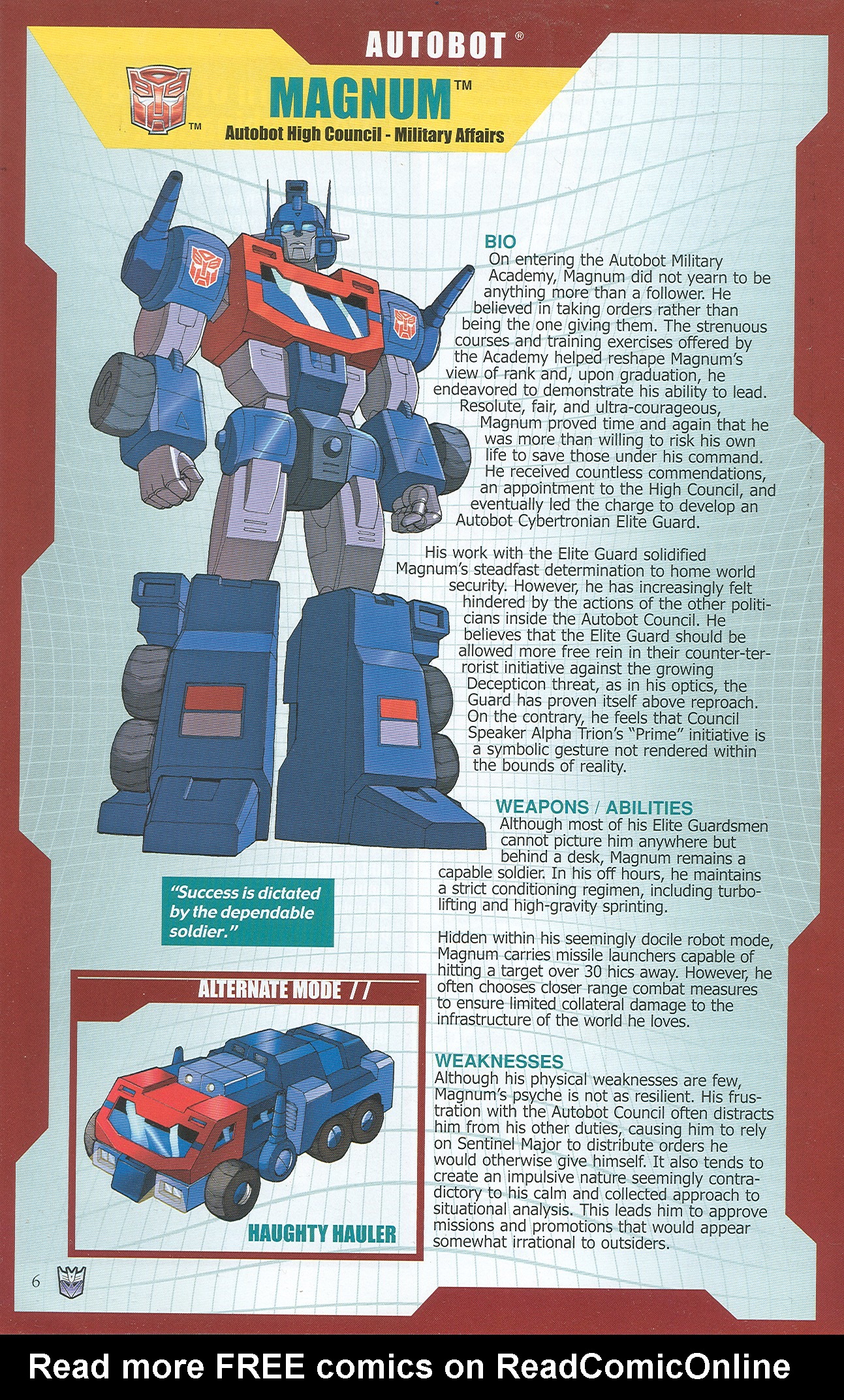 Read online Transformers: Collectors' Club comic -  Issue #32 - 6