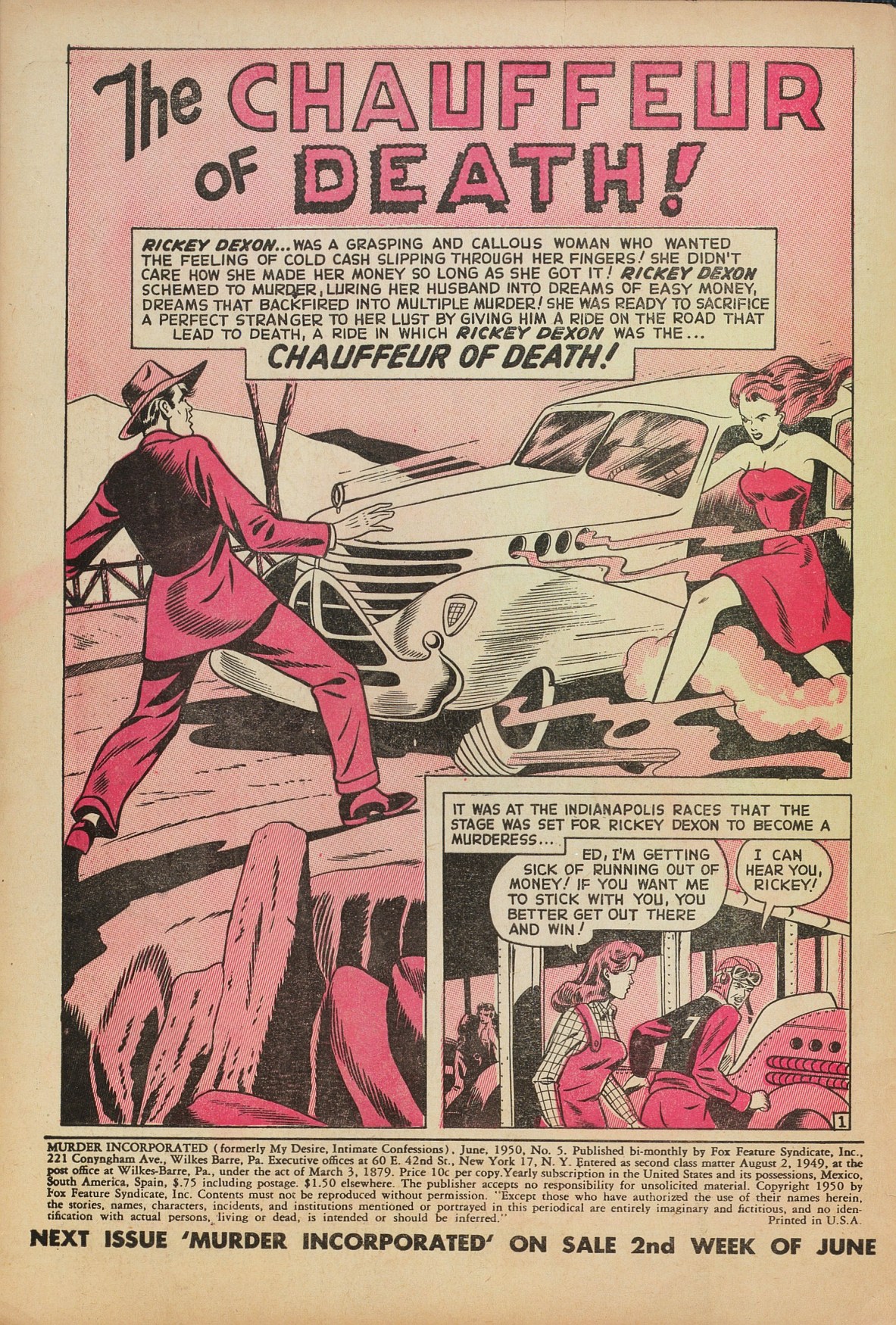 Read online Murder Incorporated (1950) comic -  Issue #1 - 2