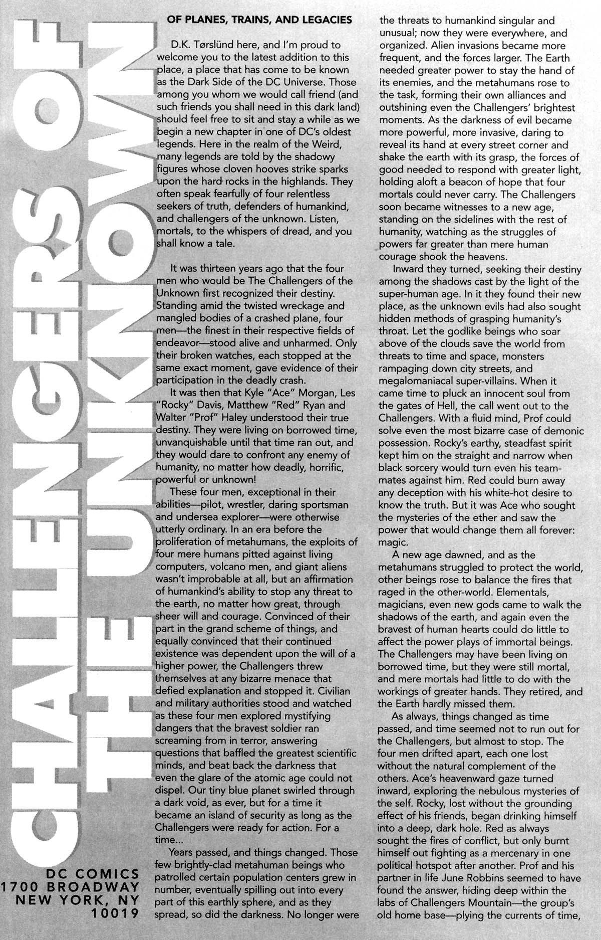 Read online Challengers of the Unknown (1997) comic -  Issue #1 - 25