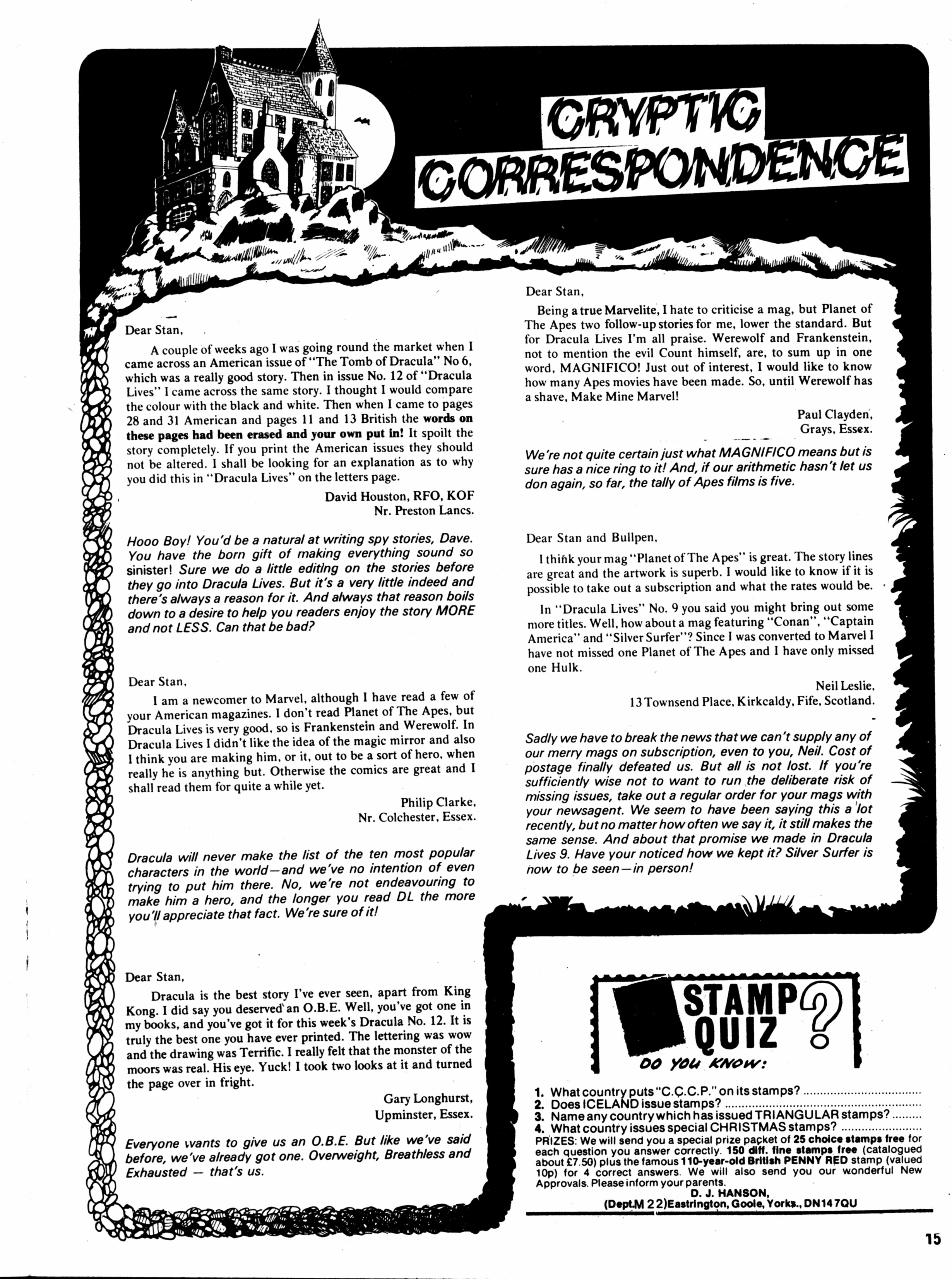 Read online Dracula Lives (1974) comic -  Issue #24 - 15