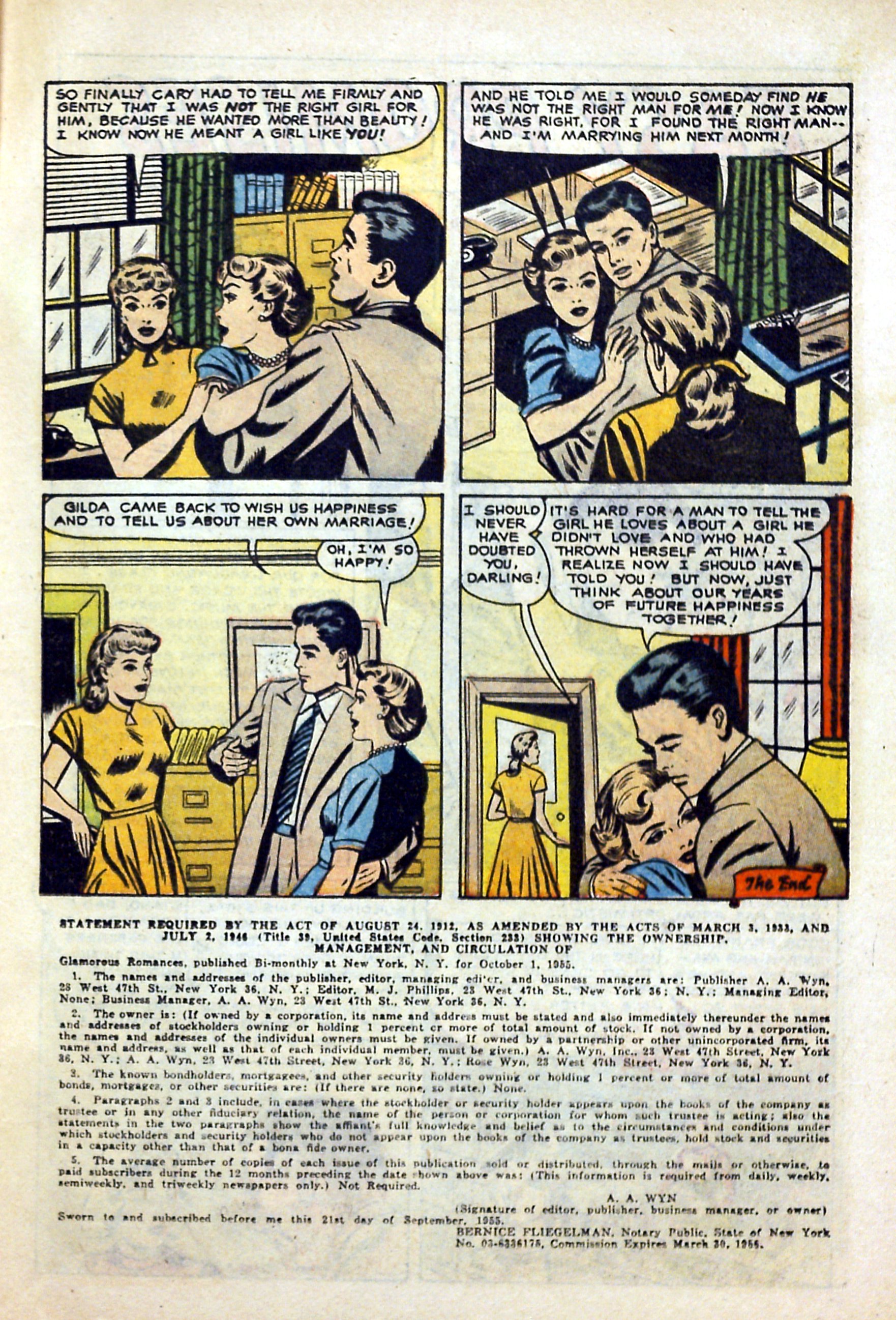 Read online Glamorous Romances comic -  Issue #87 - 17