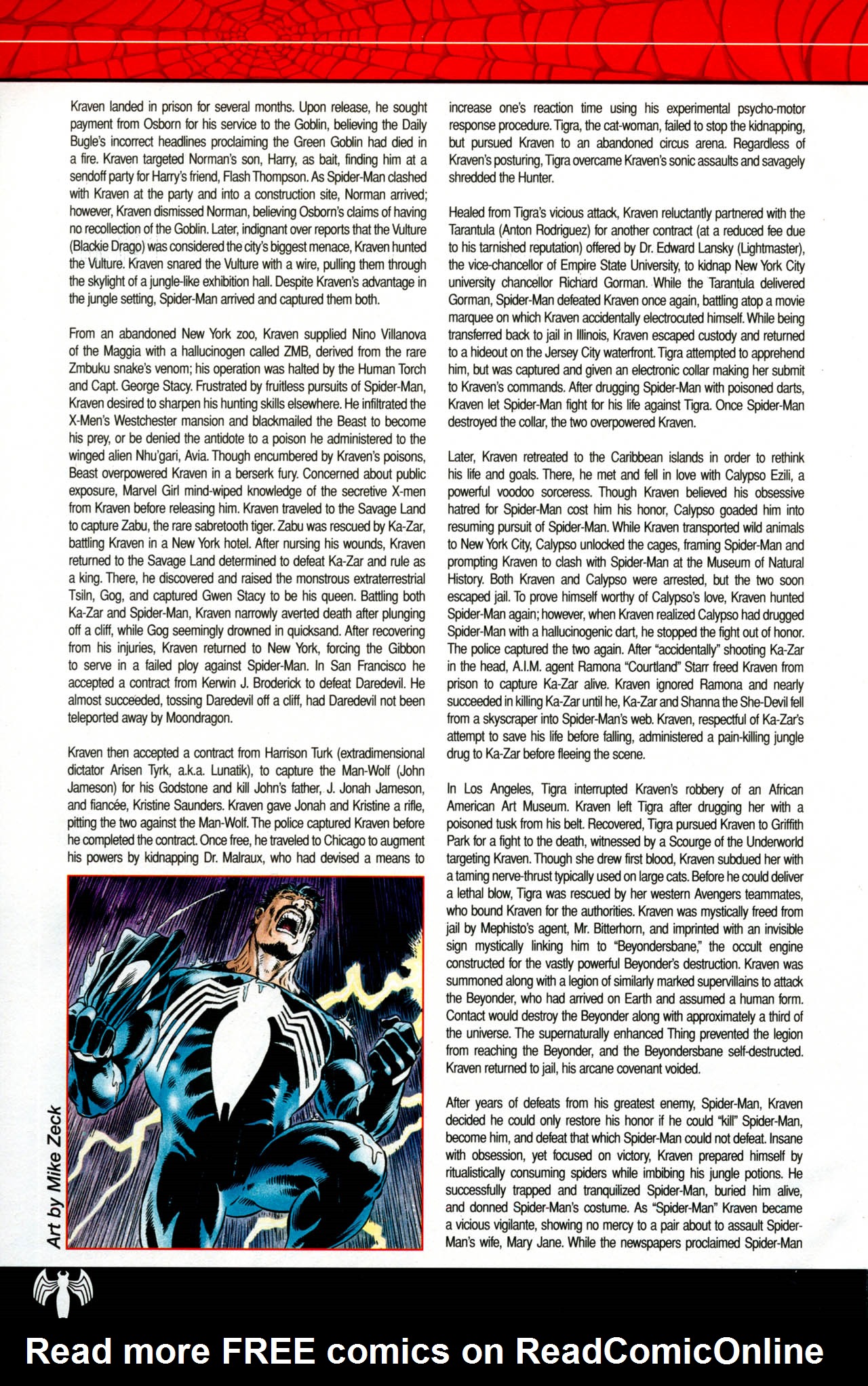 Read online The Official Handbook of the Marvel Universe: Spider-Man: Back In Black Handbook comic -  Issue # Full - 14