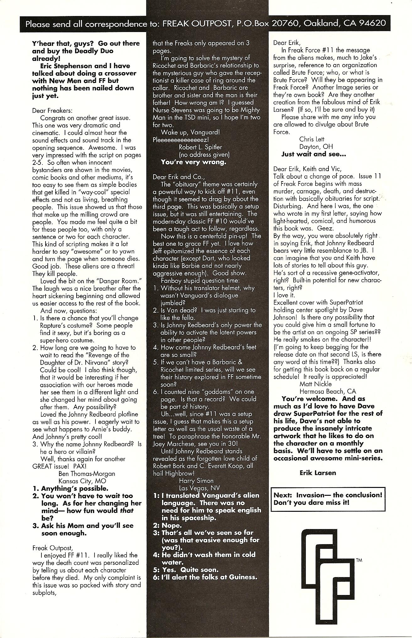 Read online Freak Force (1993) comic -  Issue #12 - 32