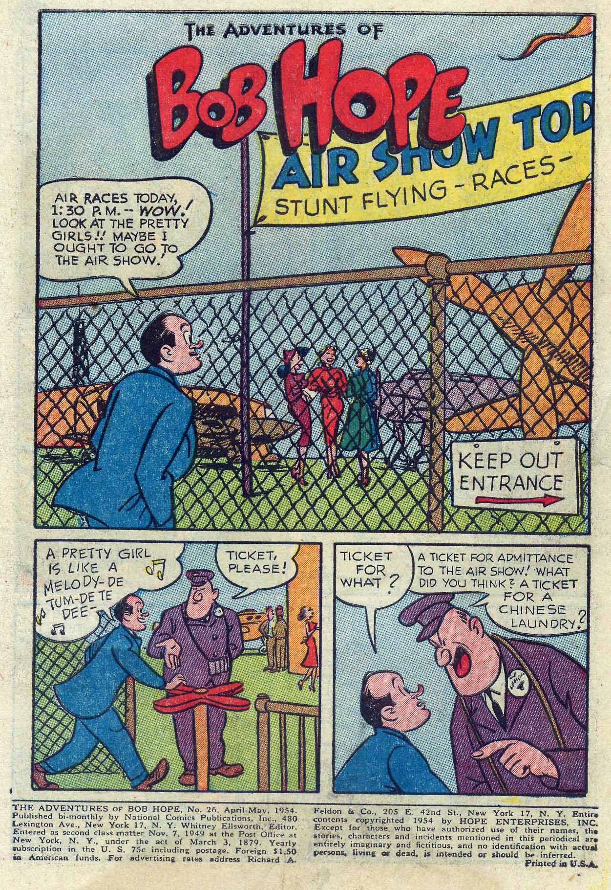 Read online The Adventures of Bob Hope comic -  Issue #26 - 3