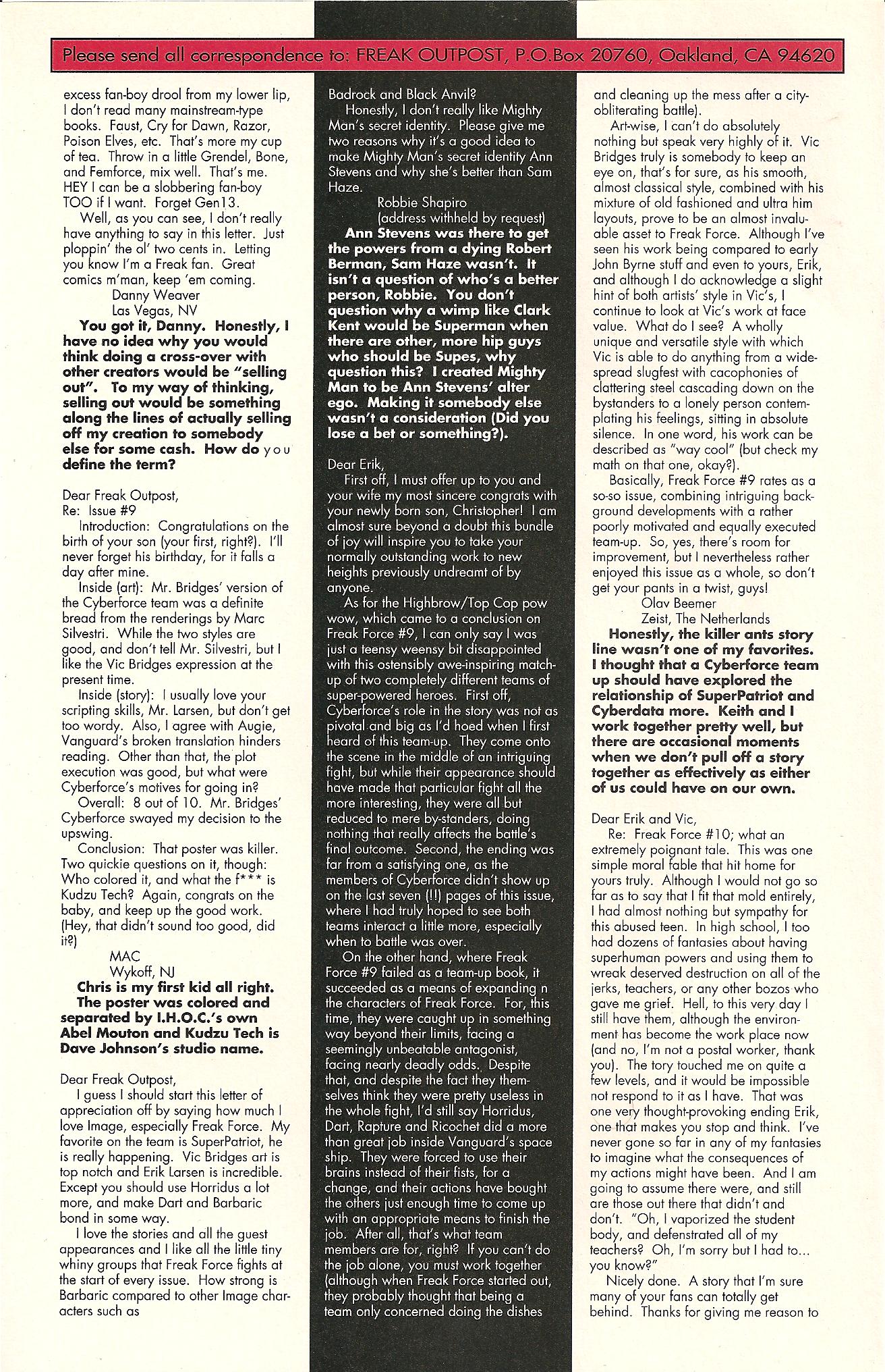 Read online Freak Force (1993) comic -  Issue #11 - 29