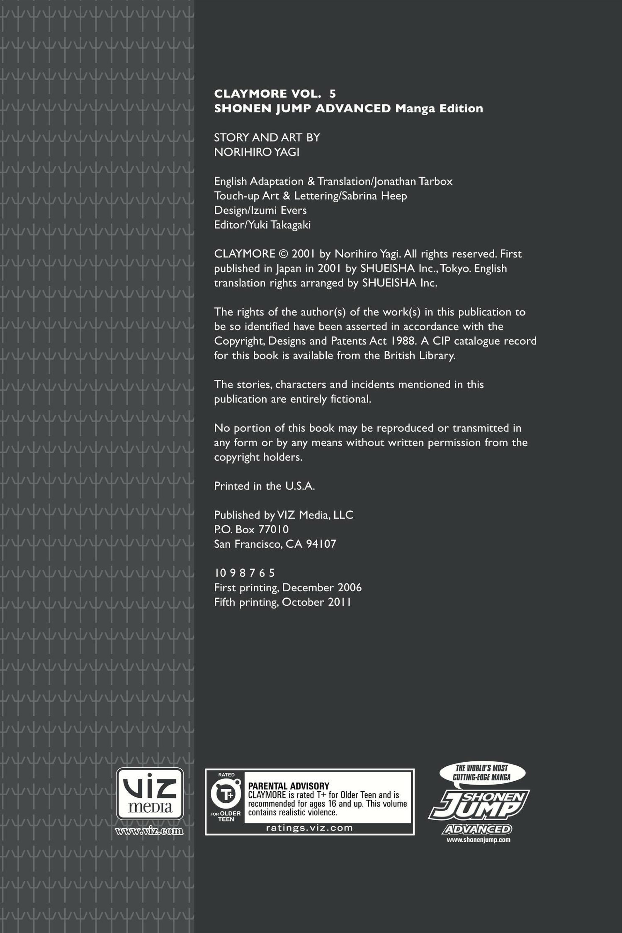 Read online Claymore comic -  Issue #5 - 3