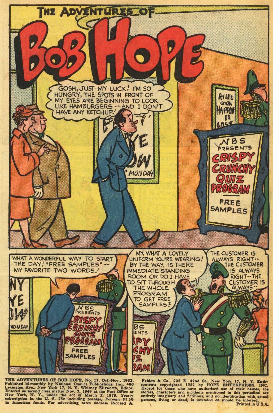 Read online The Adventures of Bob Hope comic -  Issue #17 - 3