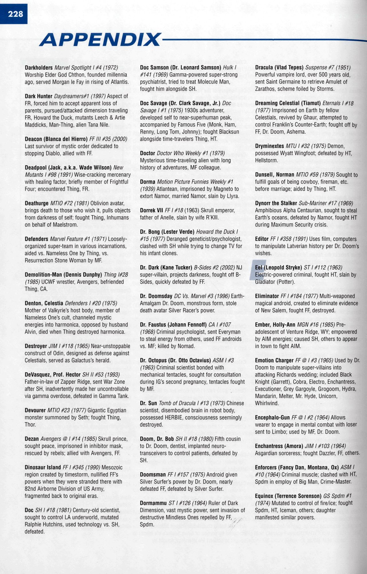 Read online Marvel Encyclopedia comic -  Issue # TPB 6 - 231