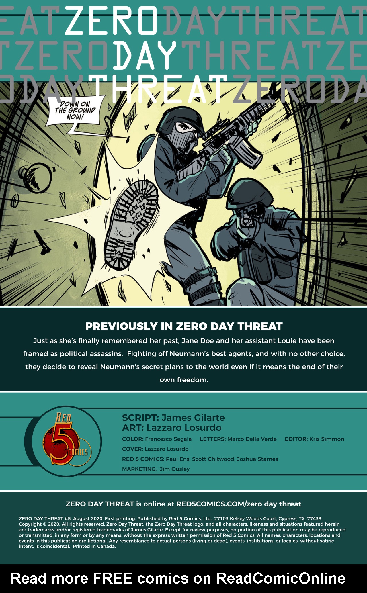 Read online Zero Day Threat comic -  Issue #5 - 2