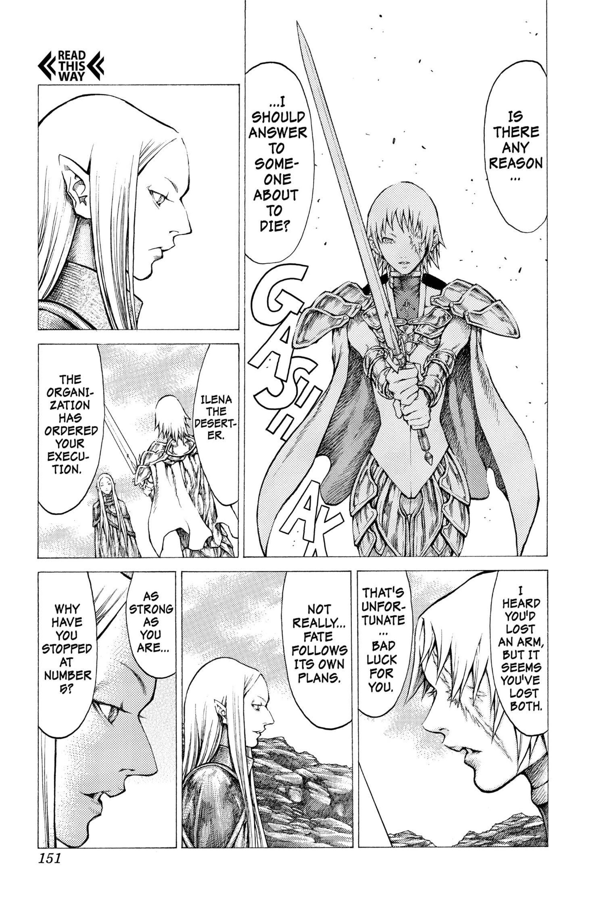 Read online Claymore comic -  Issue #7 - 141