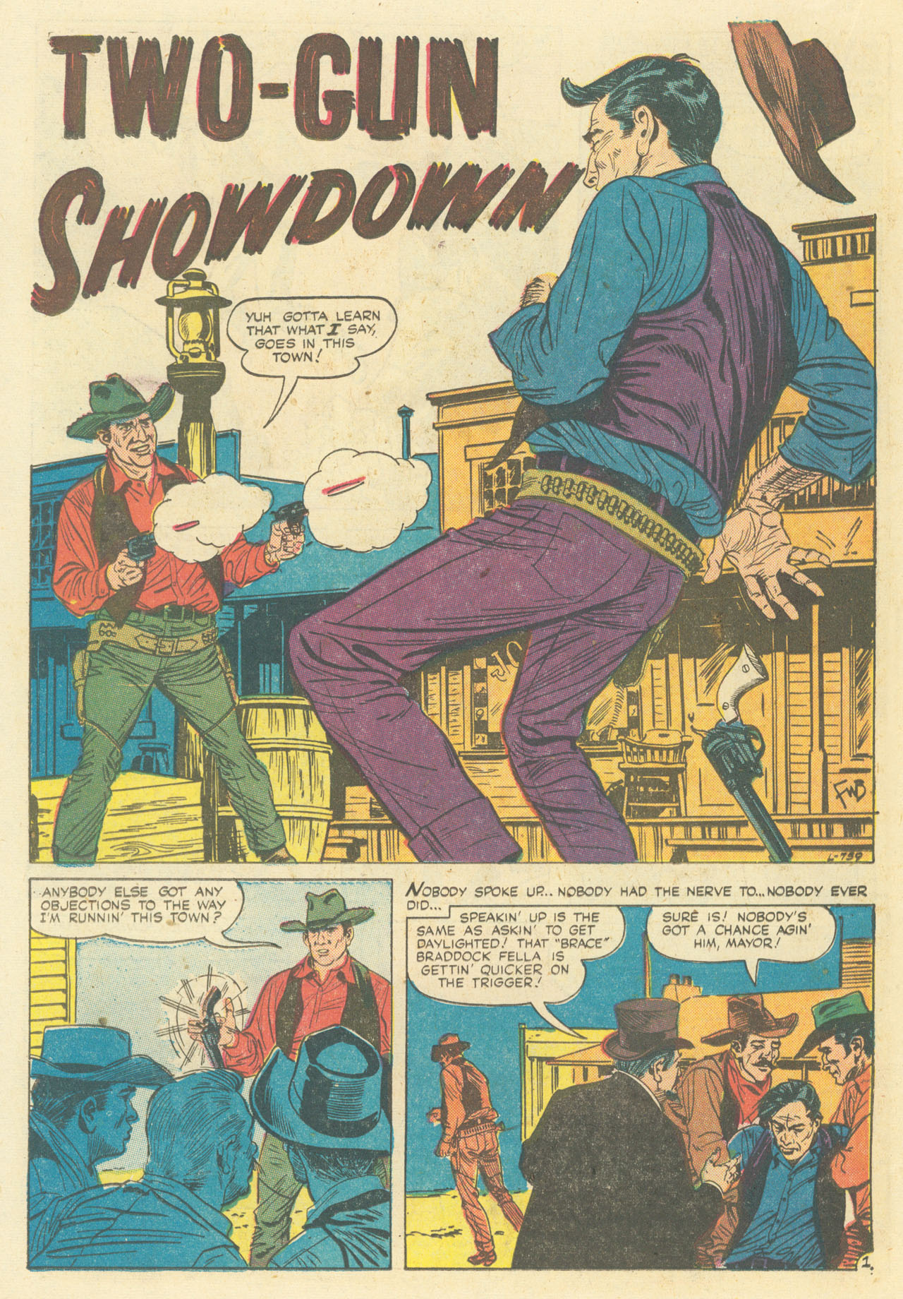 Read online Two Gun Western comic -  Issue #10 - 21
